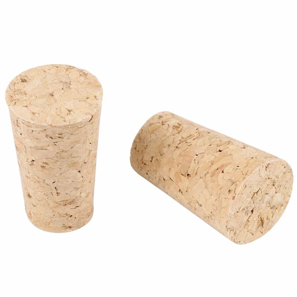 Naturalne korki do wina 22 × 17 × 35 mm, korkowe, miękkie drewno, 10 szt.