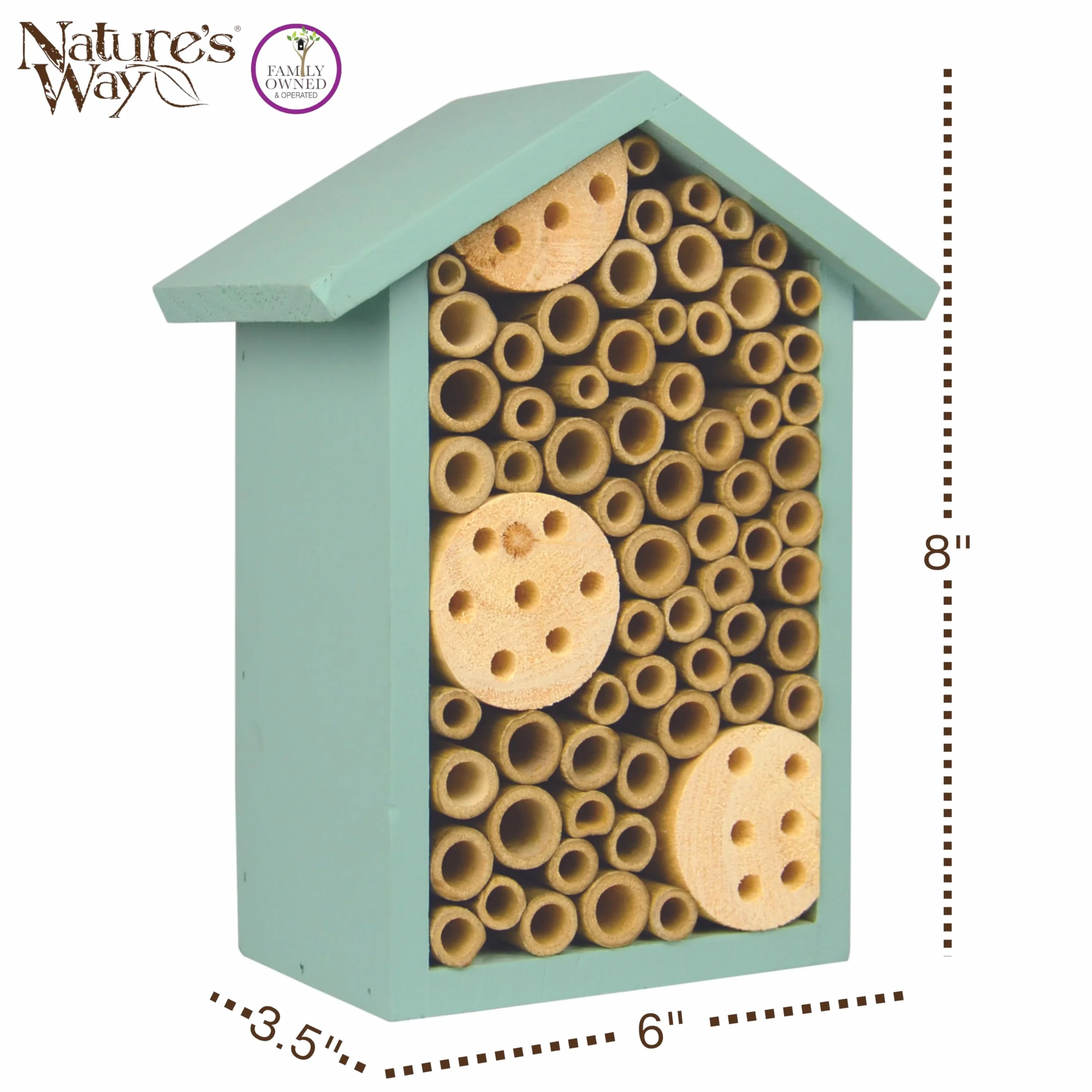 Nature's Way Produkty dla ptaków, PWH1-C, jasnoniebieski domek dla pszczół