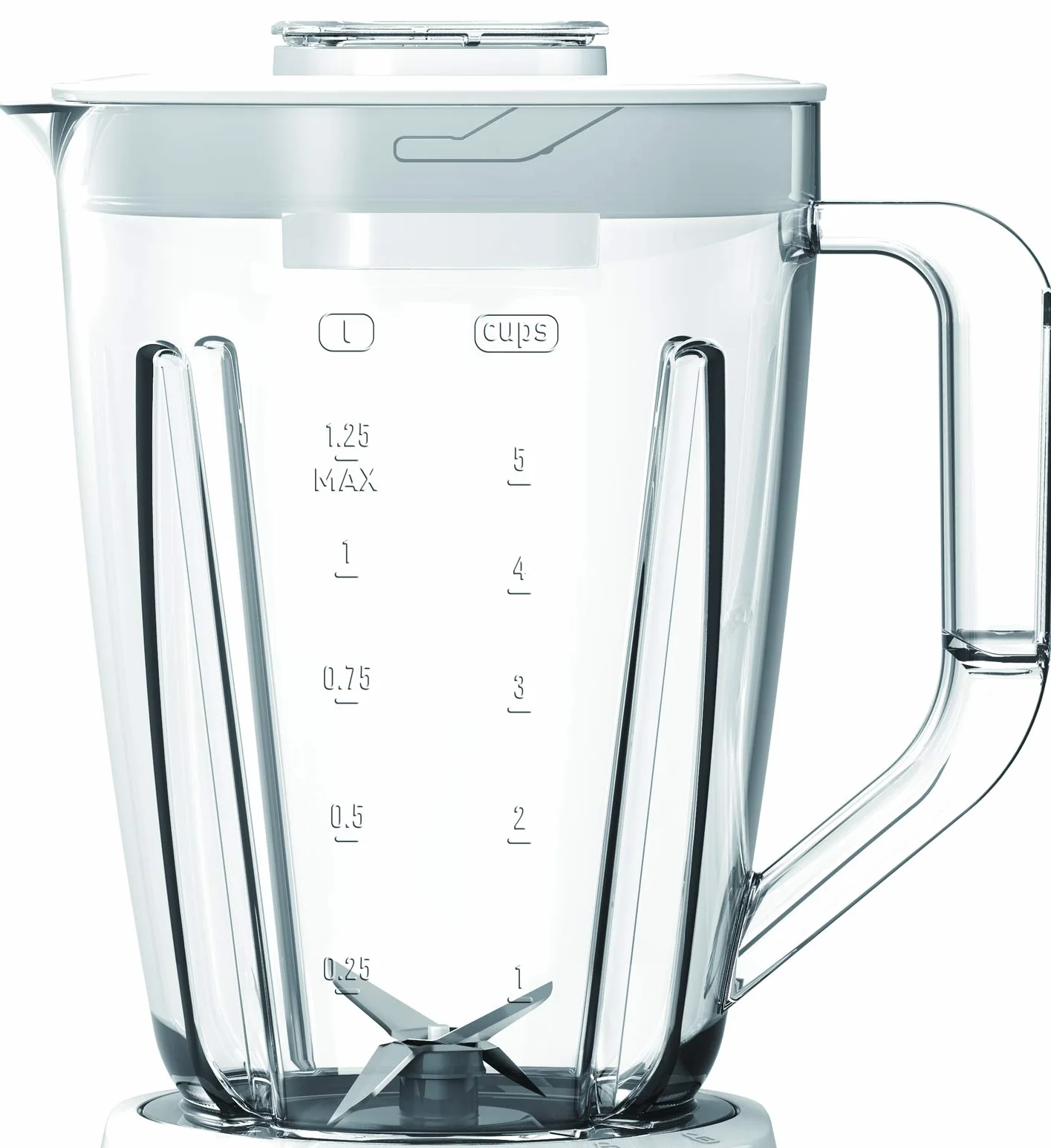 TEFAL Blendforce 2 BL420131 Blender kielichowy stojący, Biały o mocy 600 W, 2 prędkości blendowania, Funkcja kruszenia lodu