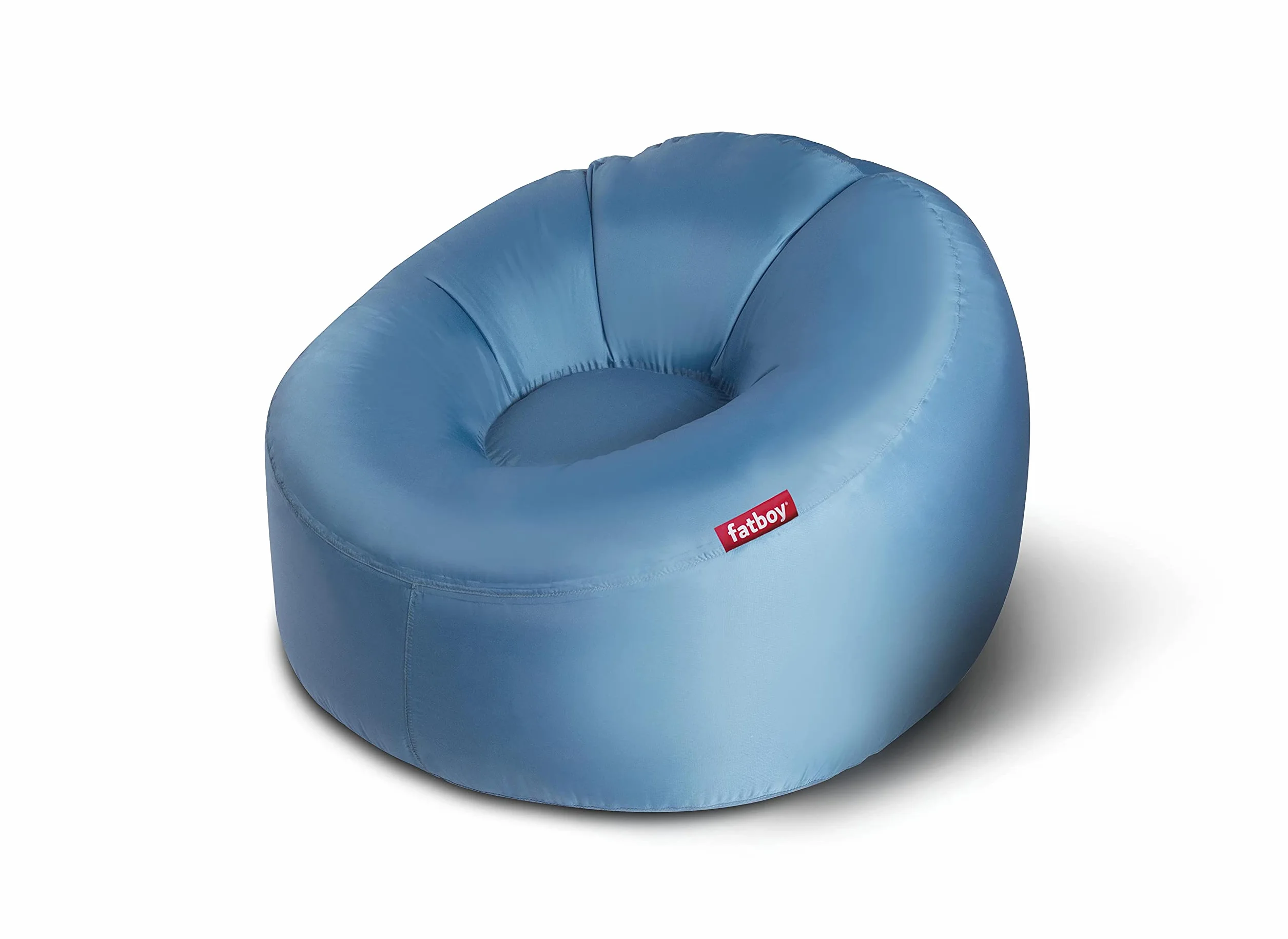 Fatboy® Lamzac O- dmuchana sofa dla dorosłych i dzieci, nadmuchiwana sofa, nadmuchiwane krzesło, 110 x 103 x 62 cm, bez pompki, do użytku wewnątrz i na zewnątrz, kolor niebieski
