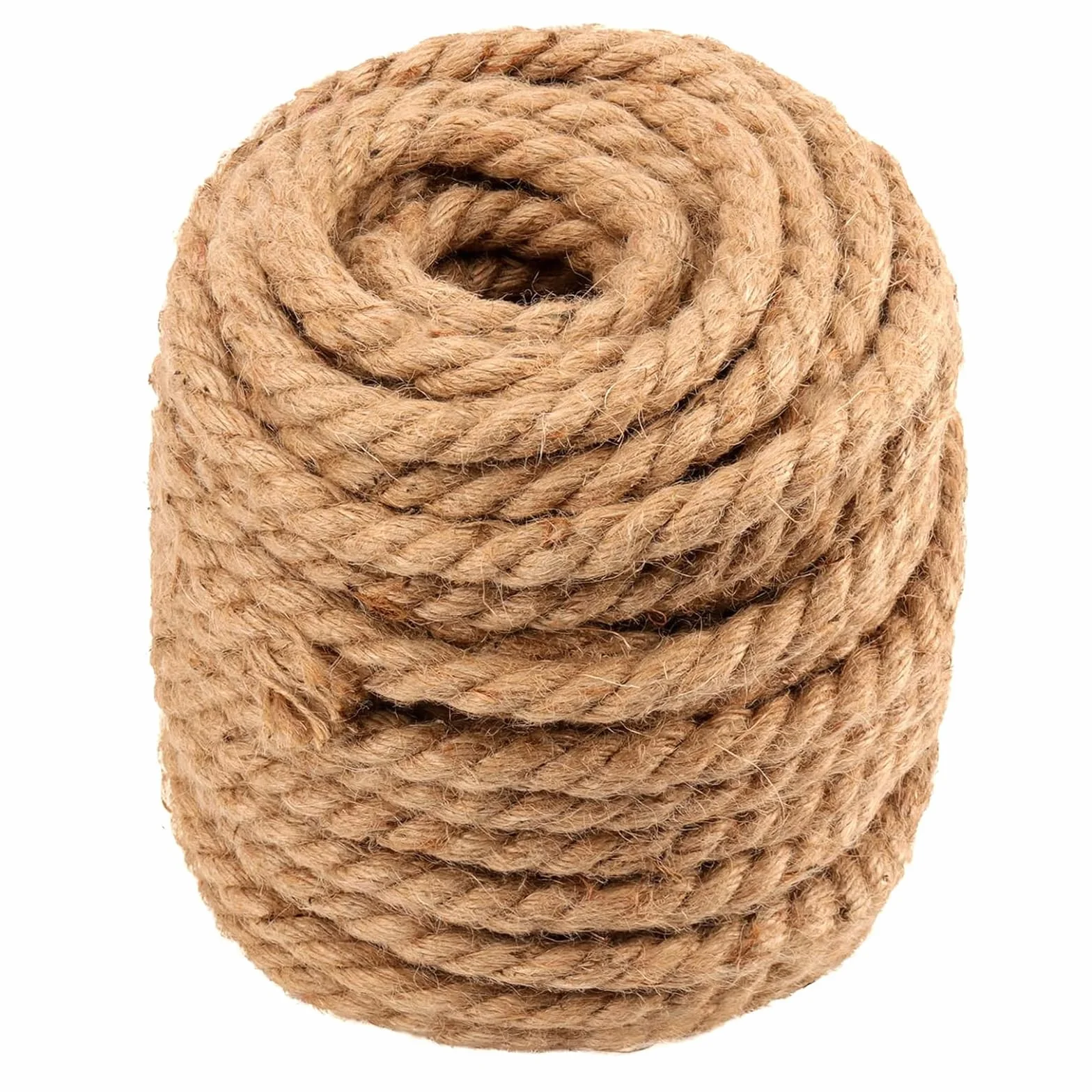 20 m x 12 mm naturalna lina jutowa, 4 sznurki juty, skr?cona lina jutowa, pleciona lina konopna, sznurek jutowy do majsterkowania, pakowania, wi?zania ogrodu, dekoracji