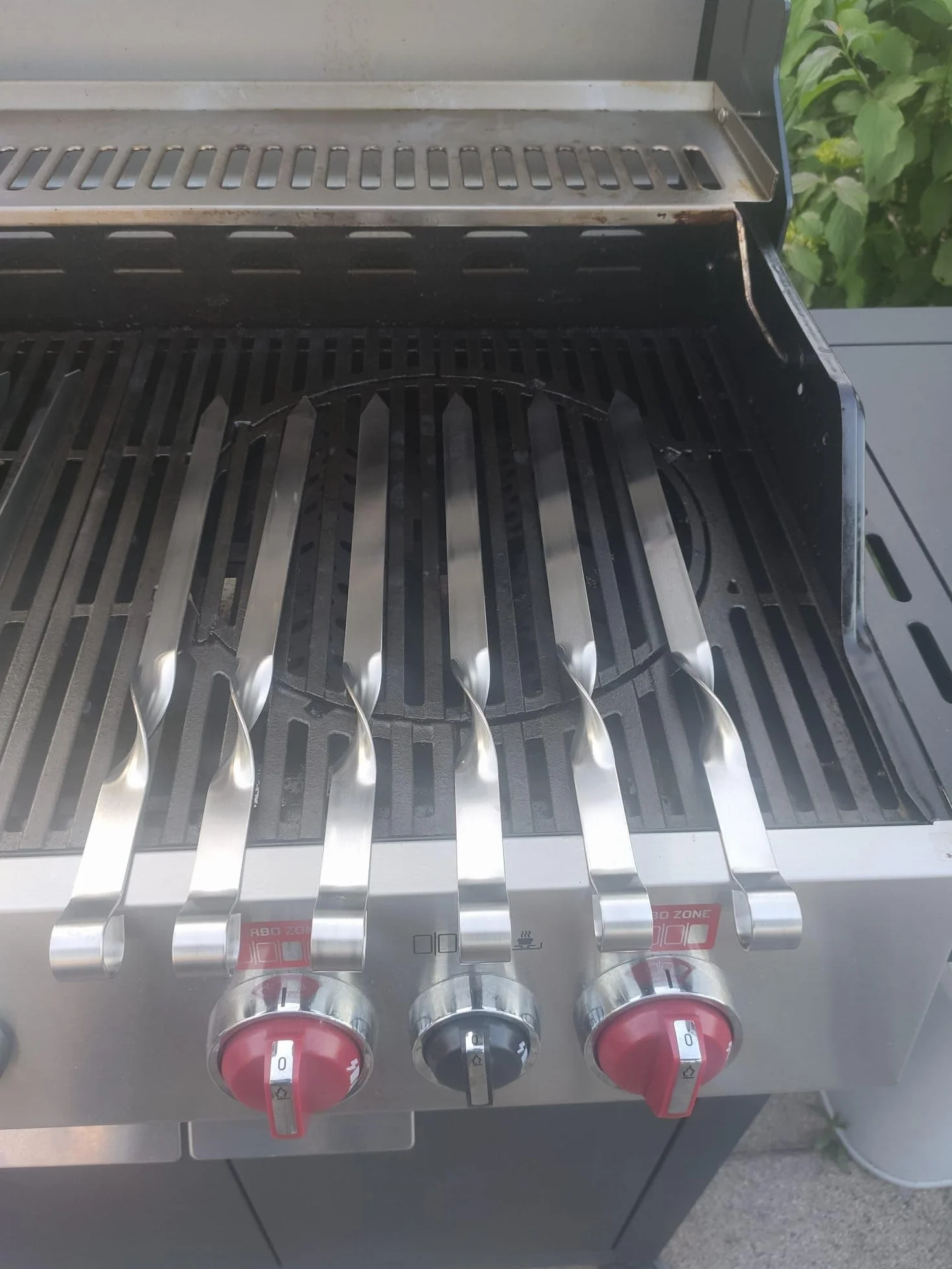 6 szpikulców do grilla Adana Kebab z stali nierdzewnej grubości 2 mm, 40 cm długości i 2 cm szerokości – optymalne do grilla gazowego