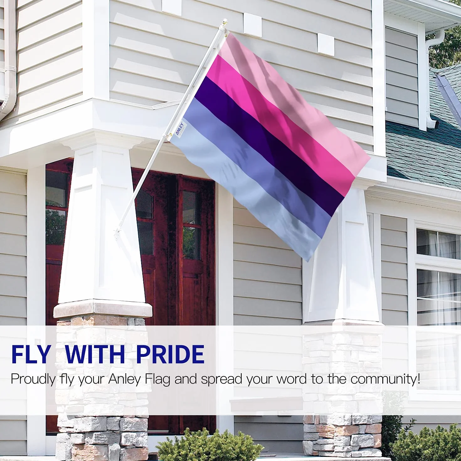 Anley Fly Breeze 3x5 Foot Omnisexual Pride Flag - Żywy kolor i odporność na blaknięcie - Płócienny nagłówek i podwójne szycie - Omniseksualne flagi LGBT Poliester z mosiężnymi przelotkami 3 X 5 Ft