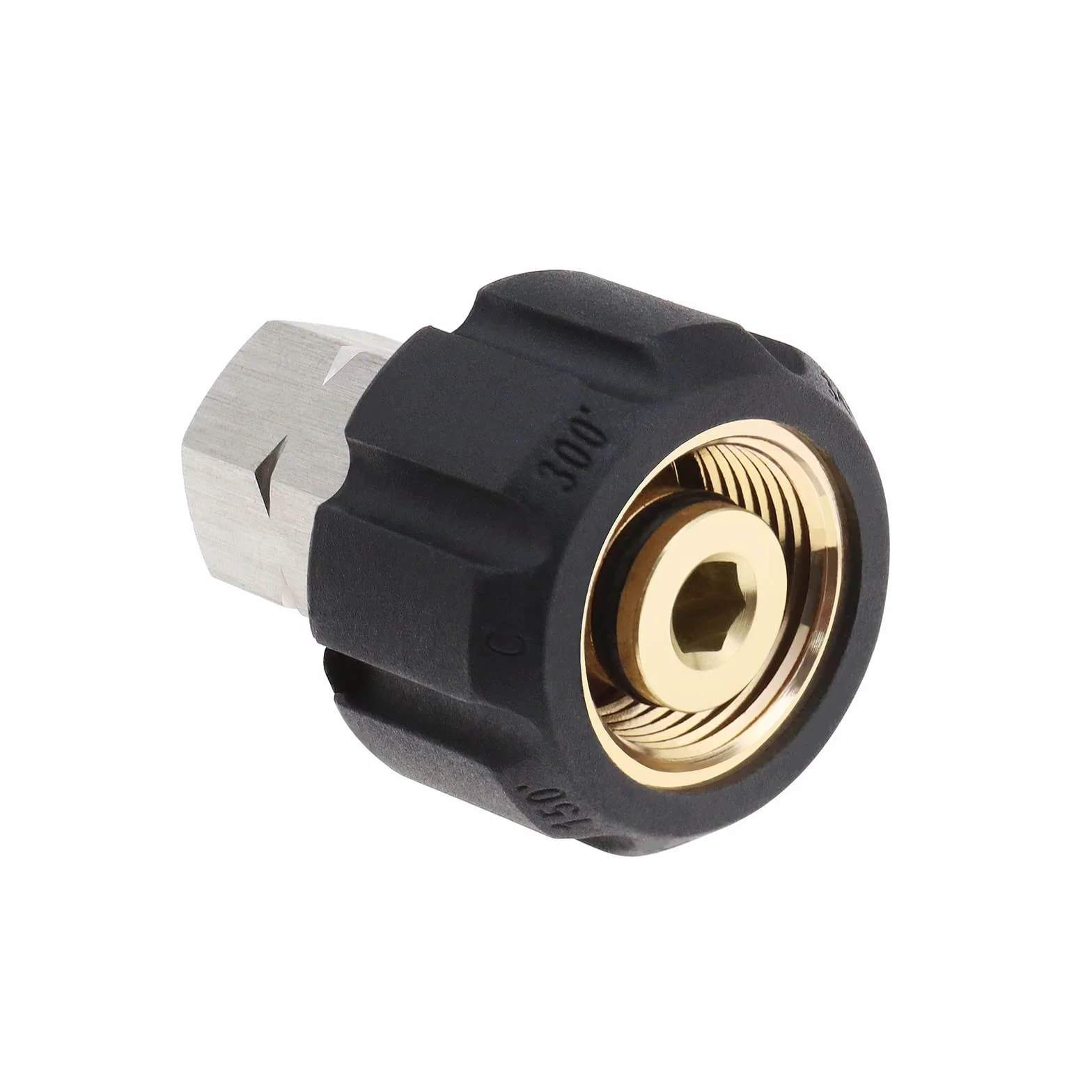 ECSiNG Adapter do myjki ciśnieniowej żeński metryczny M22 do 1/4 cala żeński NPT montaż metalowy adapter węża myjki ciśnieniowej gniazdo szybkiego połączenia