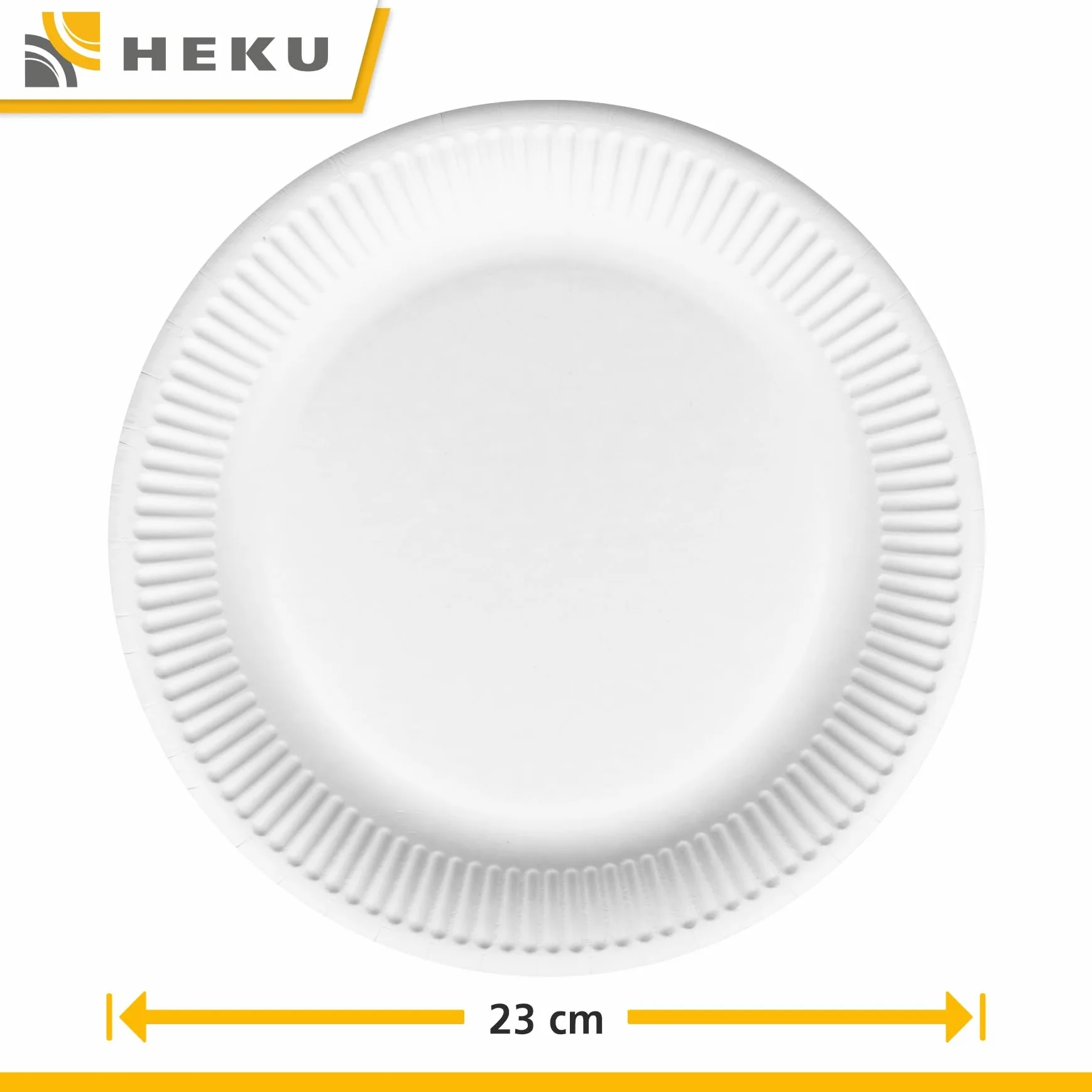 Heku Talerz Papierowy Biały Ø 23cm 100 Szt.