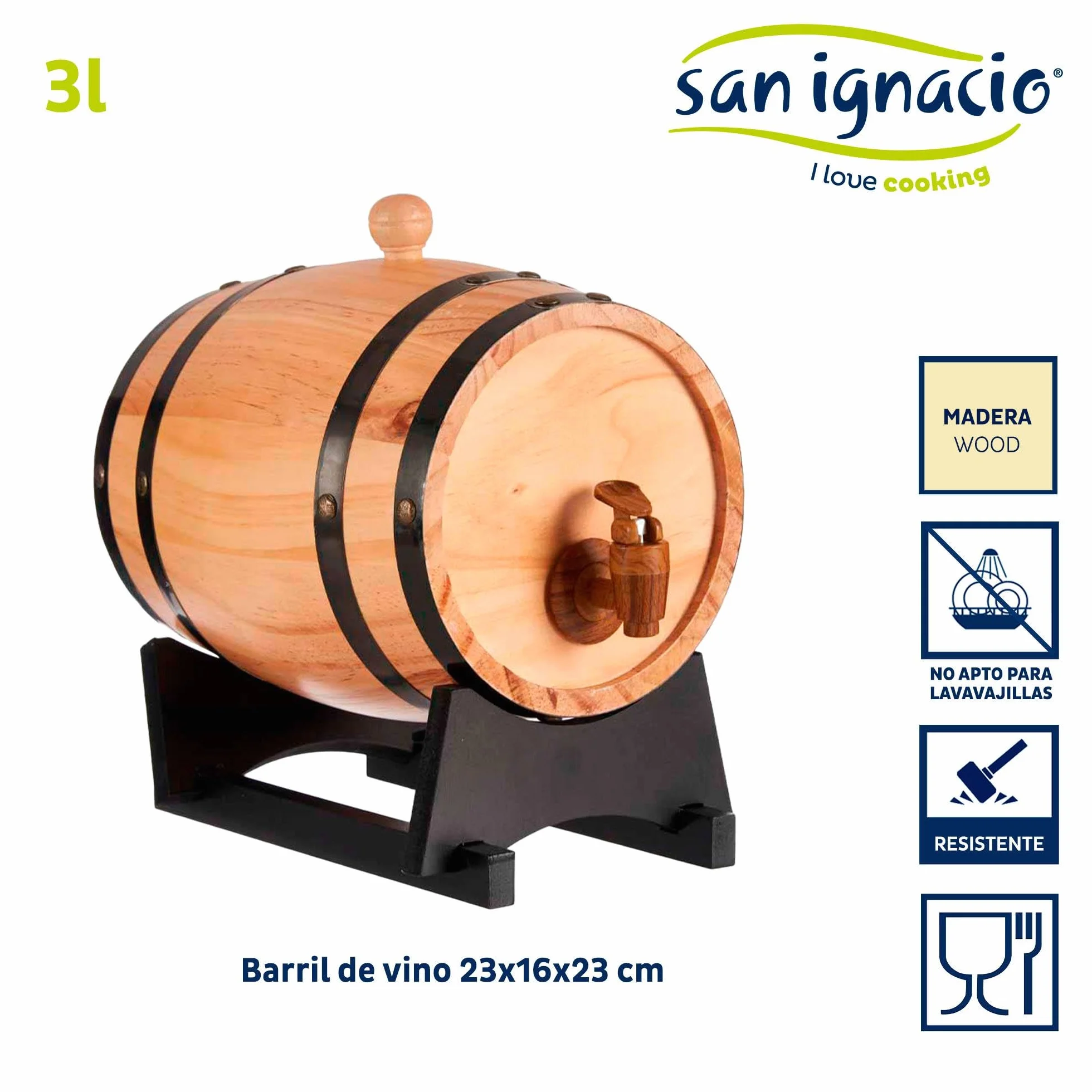 Beczka na wino 3 ltr KINVARA