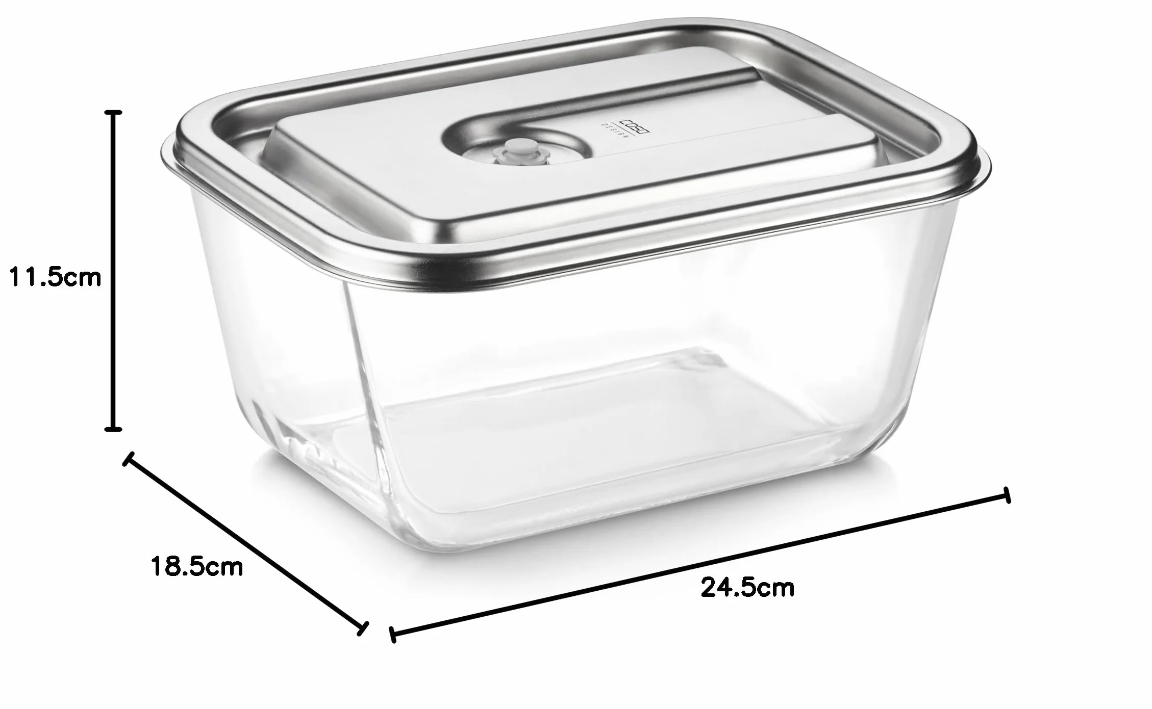 Caso VacuBoxx Inox 2.6 próżniowy pojemnik na świeżość 2600 ml
