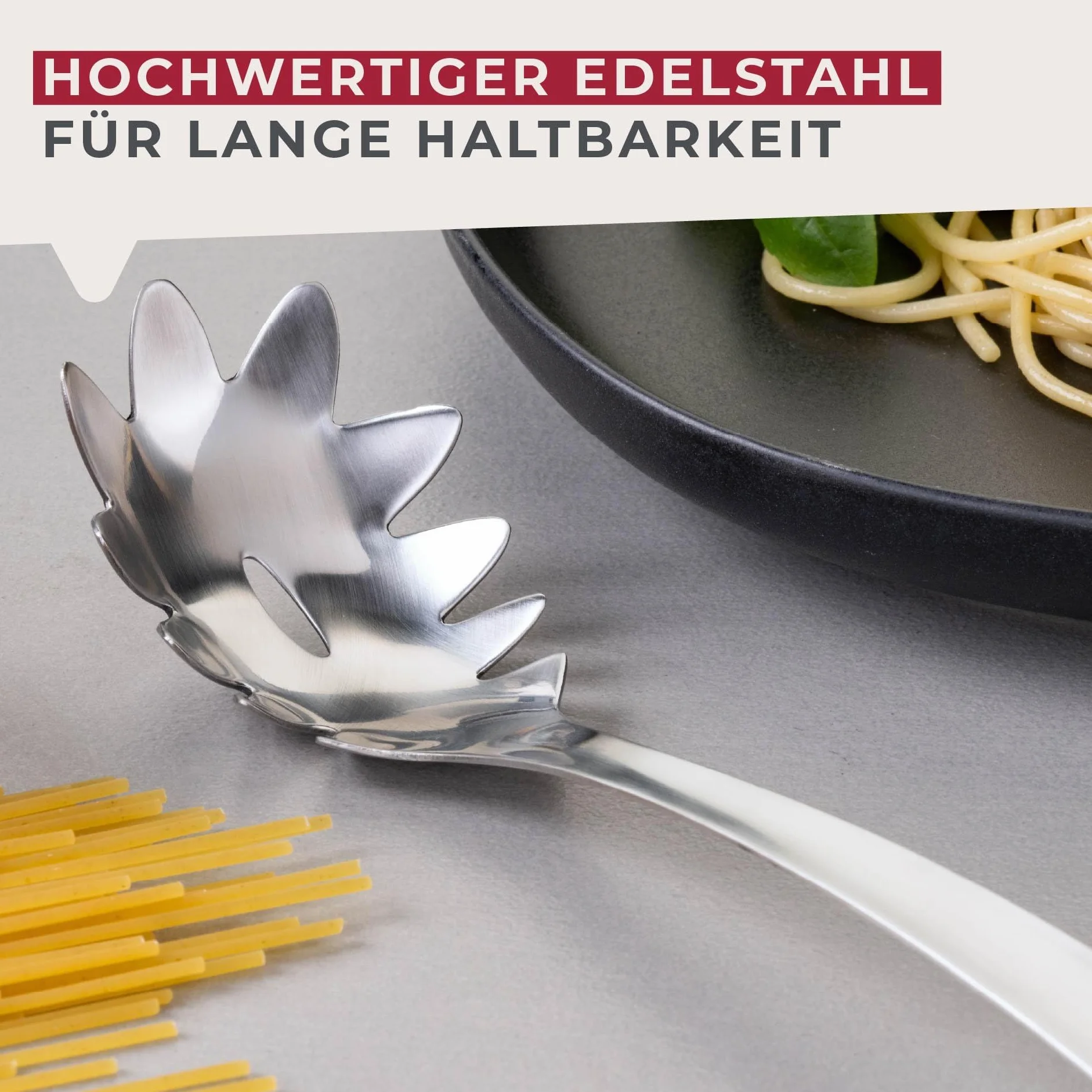 Fackelmann Łyżka do spaghetti Essential ze stali nierdzewnej do zmywarki