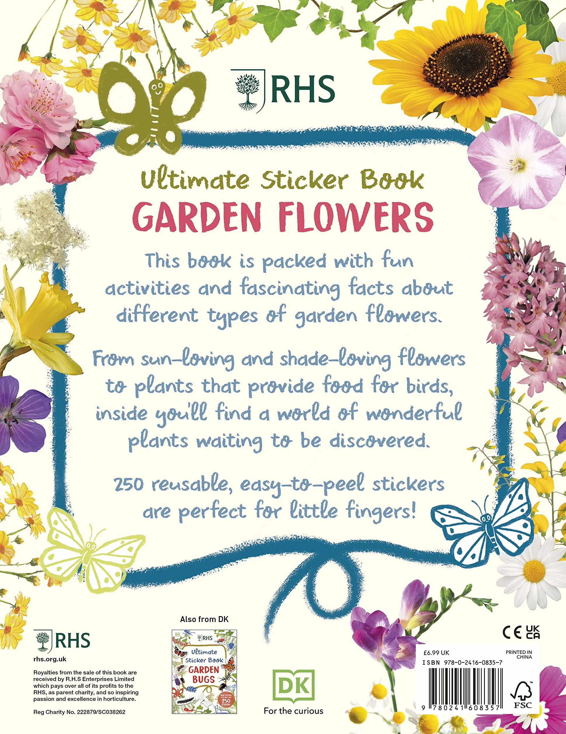 RHS Ultimate Sticker Book Garden Flowers: New Edition with More than 250 Stickers