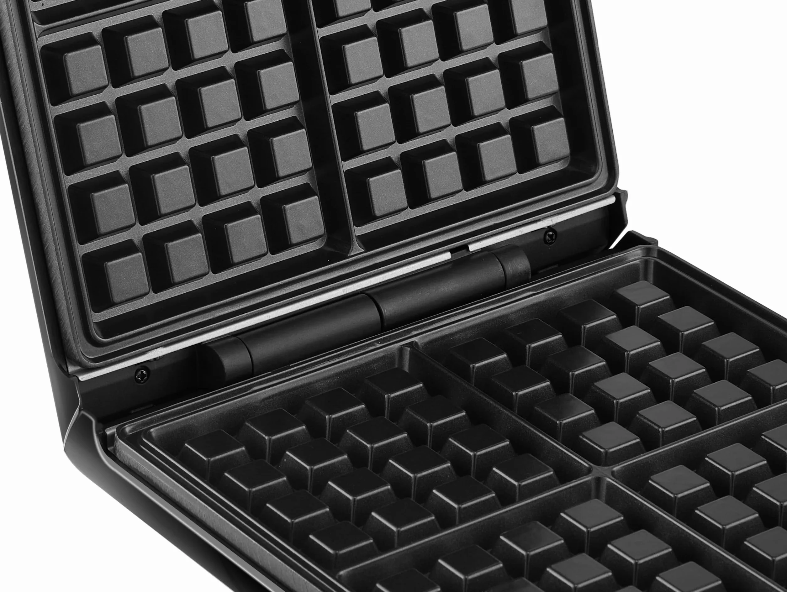 Steinborg 3 w 1 Opiekacz do Kanapek XXL | 3 Wymienne Płyty | 1200 W | Grill Kontaktowy Wielofunkcyjny | Gofrownica | Elektryczny 4-Częściowy, Srebrny/Czarny