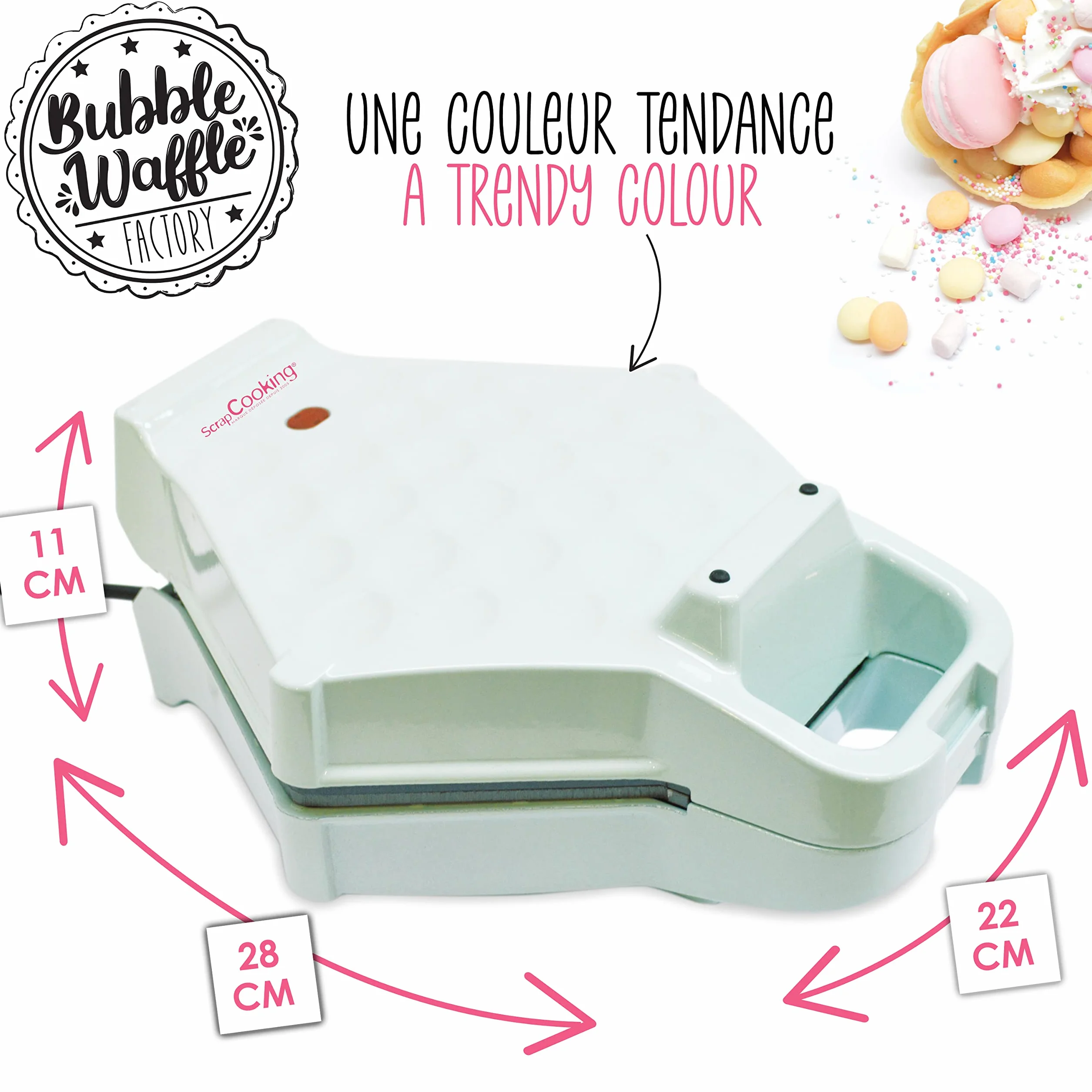 ScrapCooking Gofrownica 700 W płyta do pieczenia 20 cm