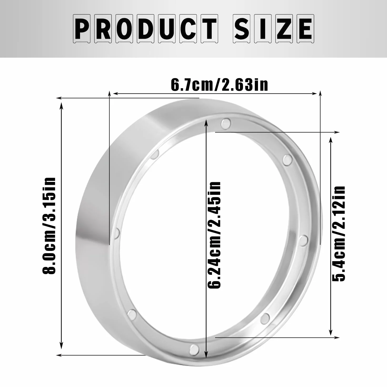 Magnetyczny lejek dozujący 54 mm do kawy Breville Sage srebrny