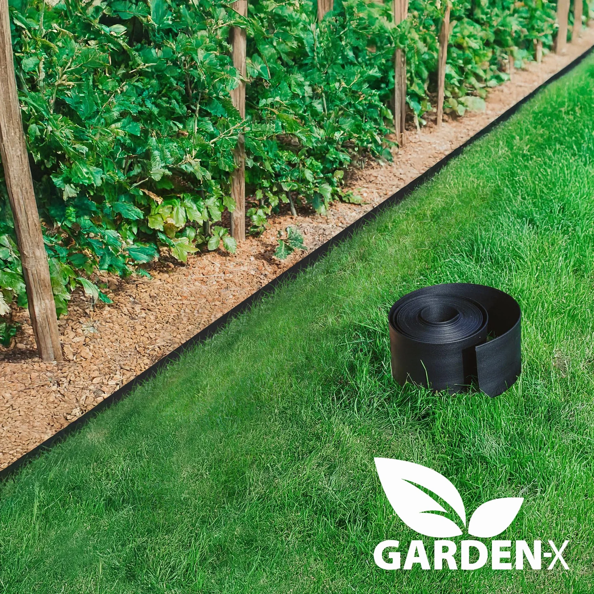 GARDENIX TapeBORDER obrzeże trawnikowe z tworzywa sztucznego, długość 10 m, wysokość 14 cm, kolor czarny