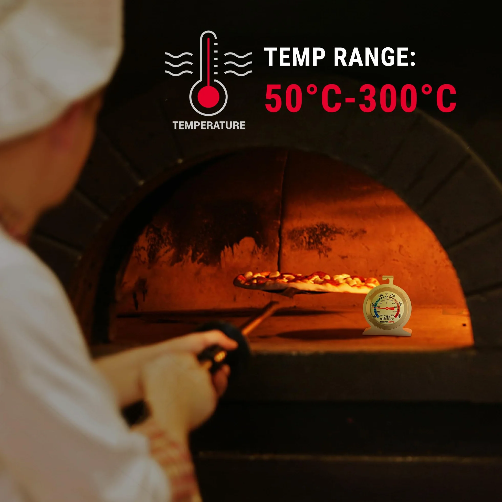 ThermoPro AOT200 analogowy termometr do piekarnika ze stali nierdzewnej
