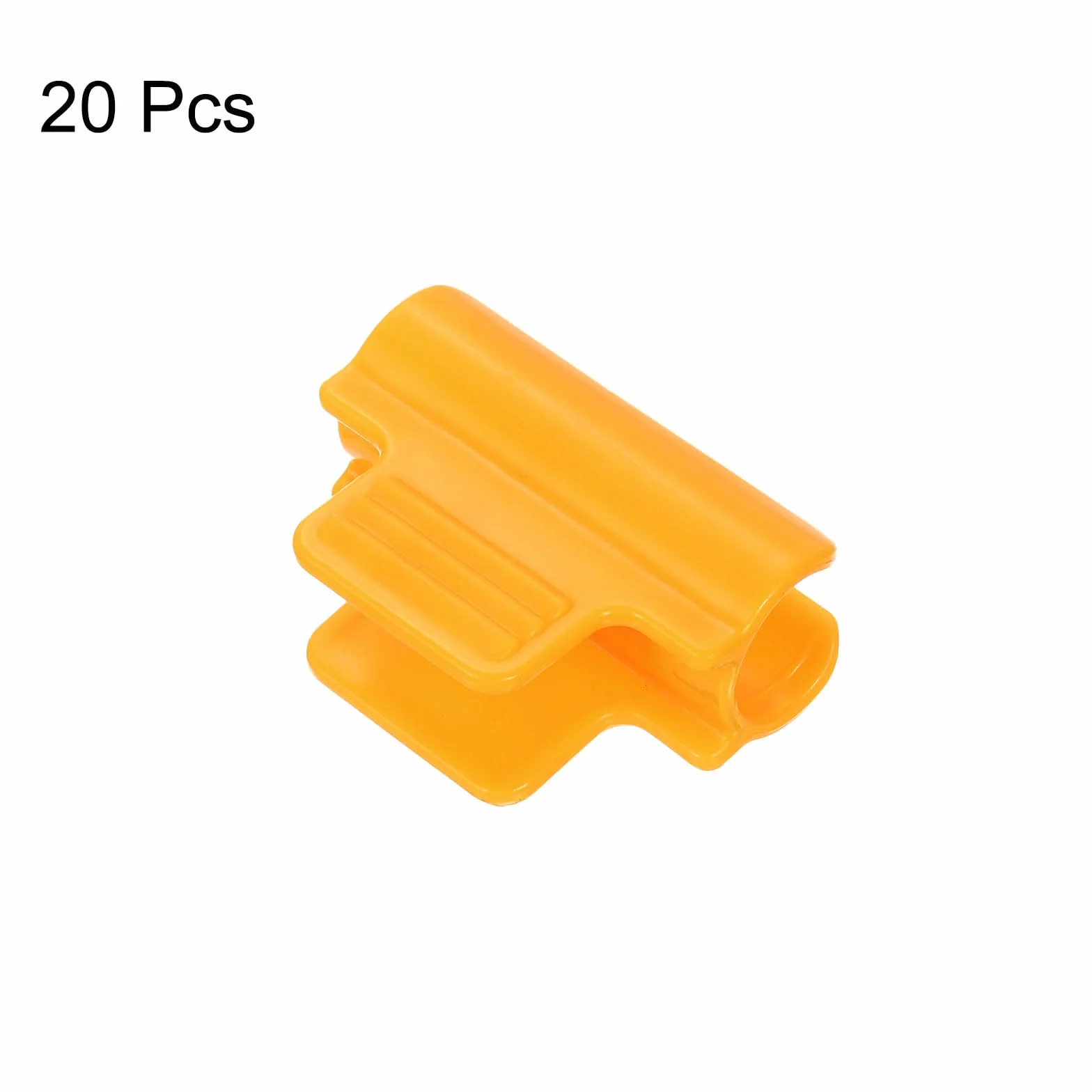 QUARKZMAN Zaciski szklarniowe do rur PCW 5/8", 20 sztuk klipsów do folii szklarniowej, klipsy do prętów zacieniających, łuki ogrodowe do pokrycia rzędów, folia z tworzywa sztucznego (pomarańczowe)