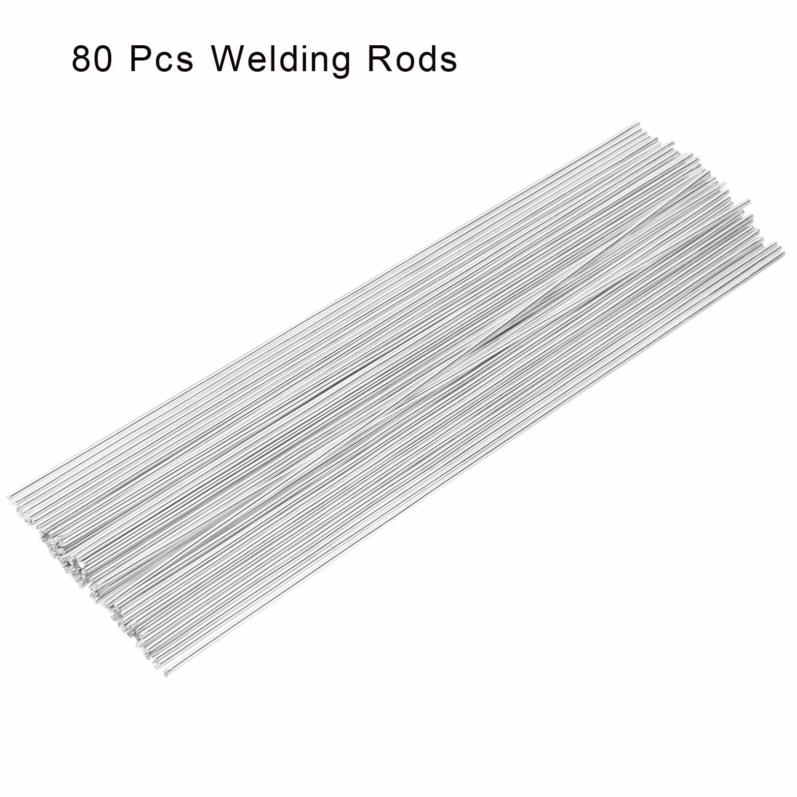 QUARKZMAN 80 sztuk aluminiowych prętów spawalniczych 9,84" x 5/64", druty spawalnicze aluminiowo-krzemowe, niska temperatura, łatwe topienie, do metalu, stali nierdzewnej, miedzi