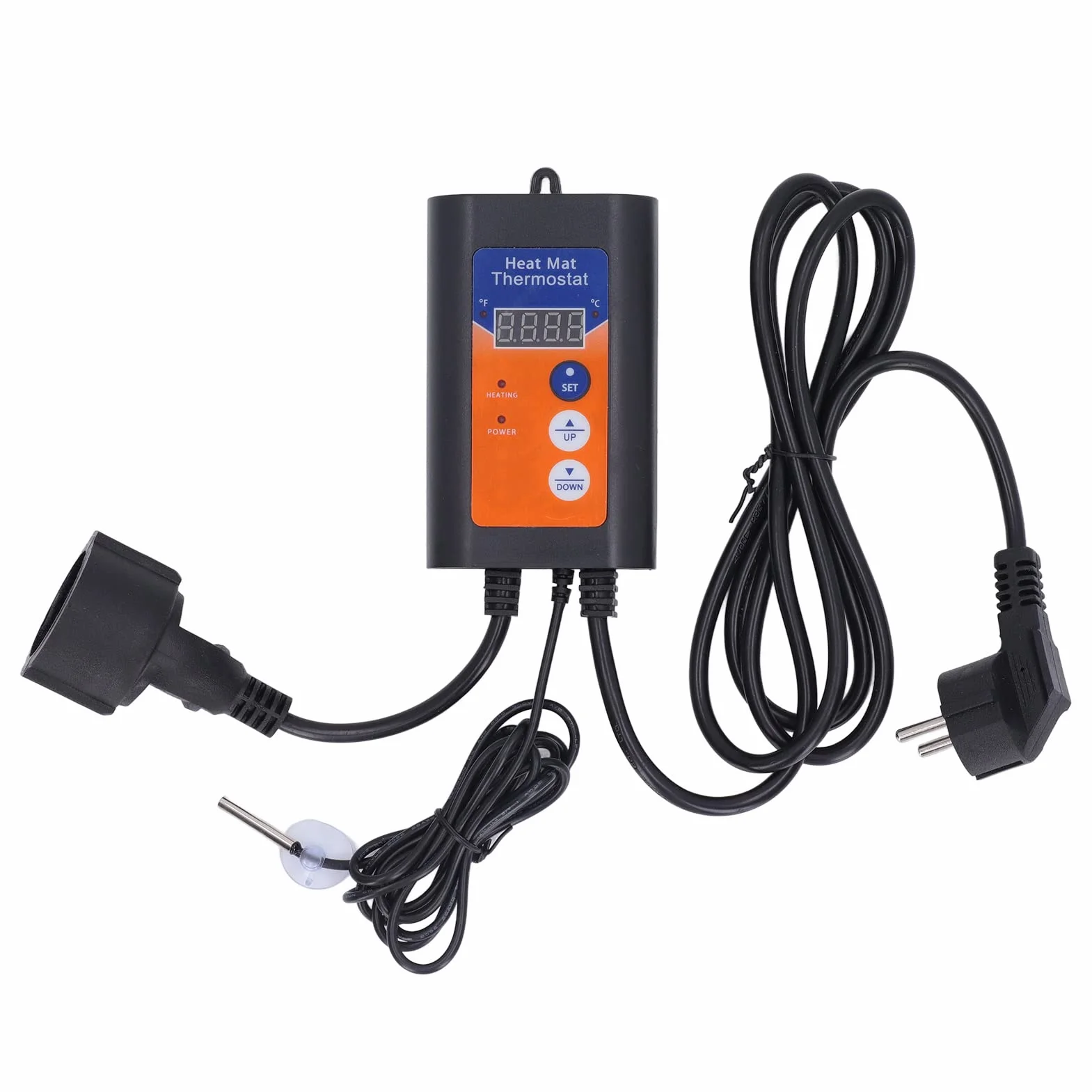 Cyfrowy termostat maty grzewczej, LED 1000W Fahrenheita Celsjusza Cyfrowy regulator temperatury przełączany mata ciepła sadzonki do kiełkowania nasion(#2)