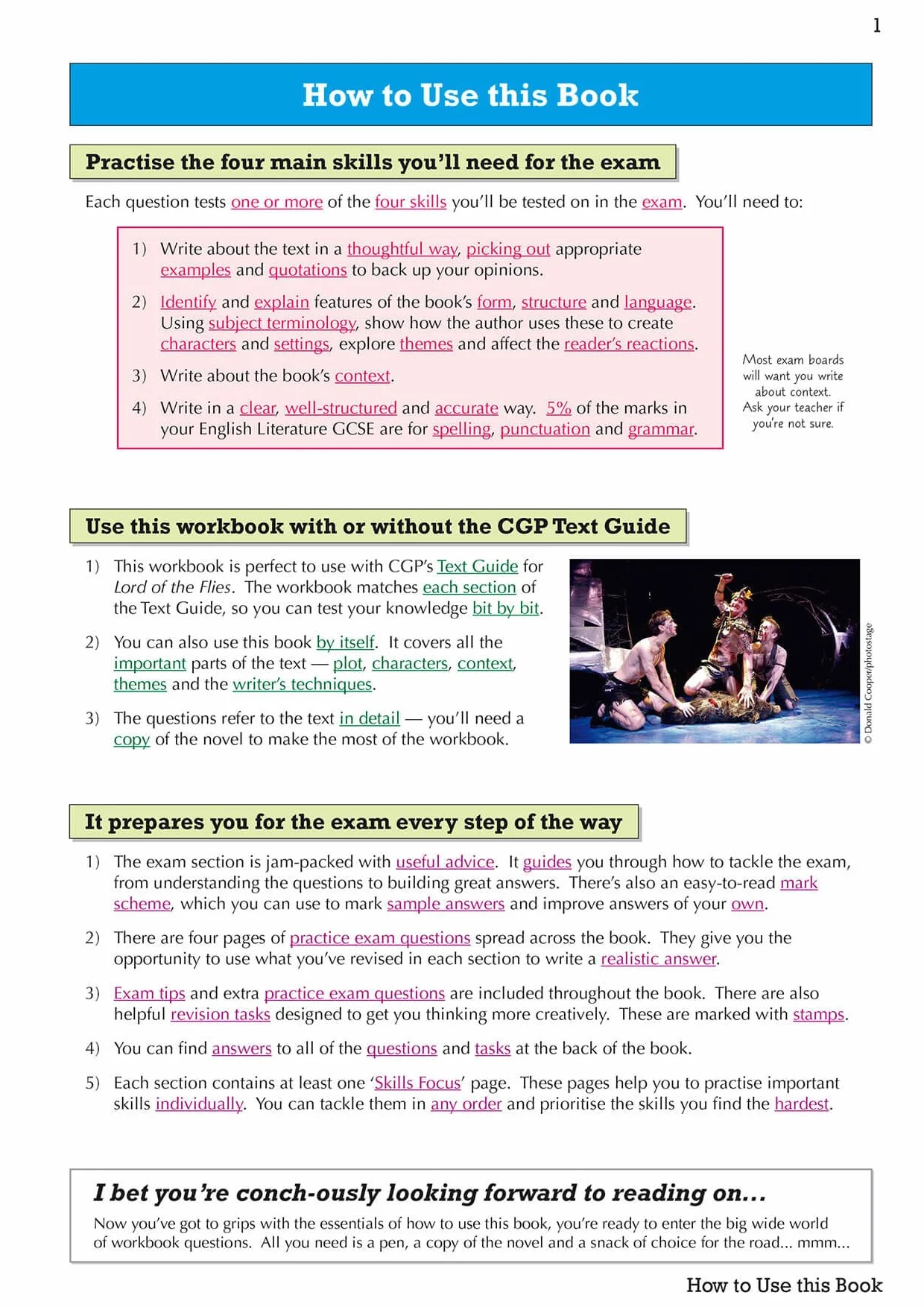 GCSE English - Lord of the Flies Workbook (includes Answers)