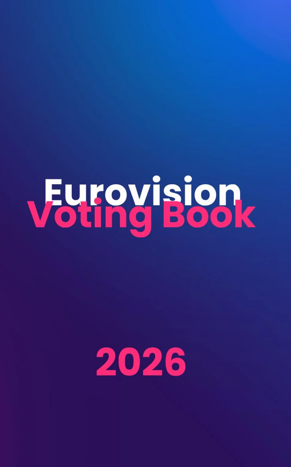 Eurovision 2026 Voting Book