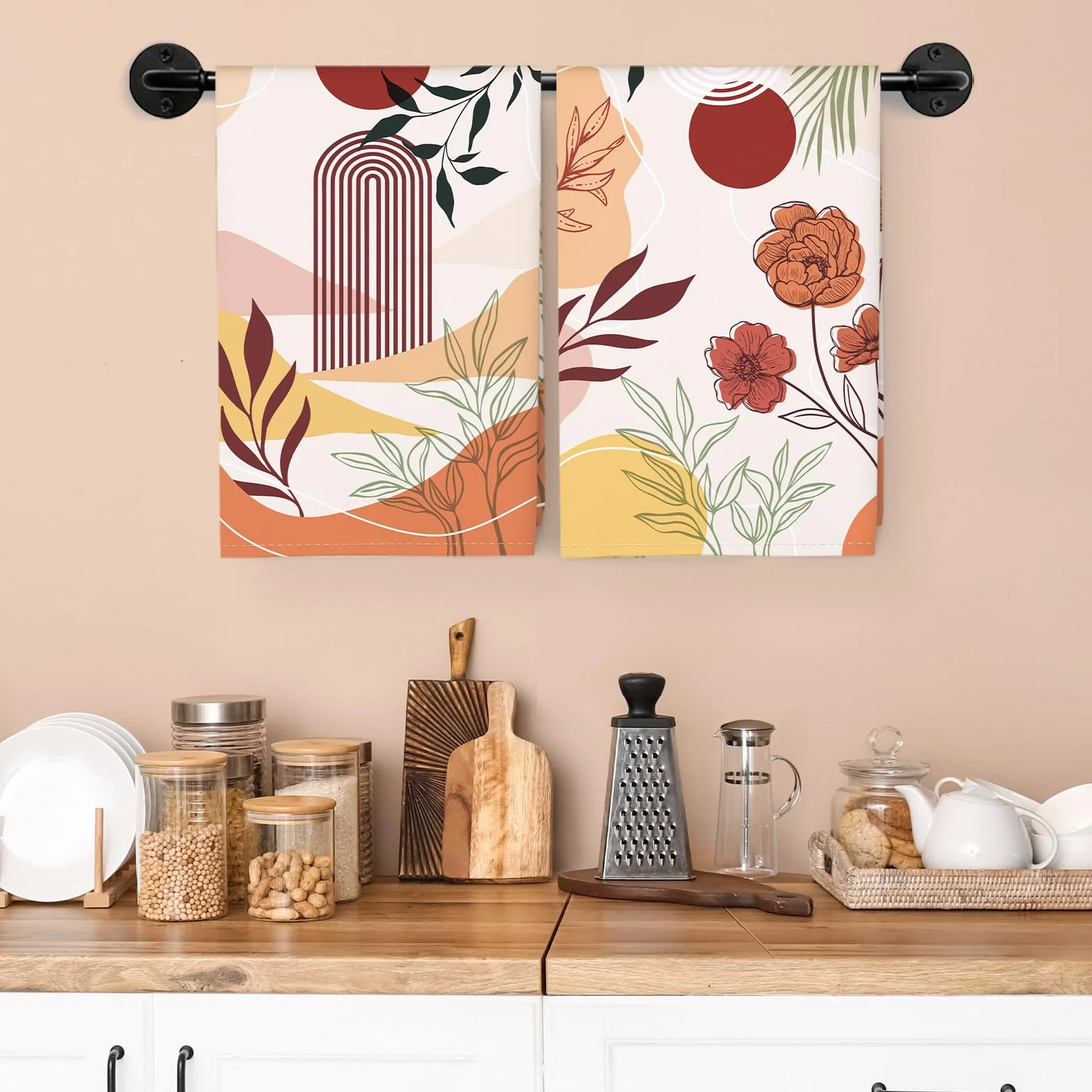 Ręczniki kuchenne Boho Floral 4 szt. 48 × 70 cm 100% bawełna szybkoschnące