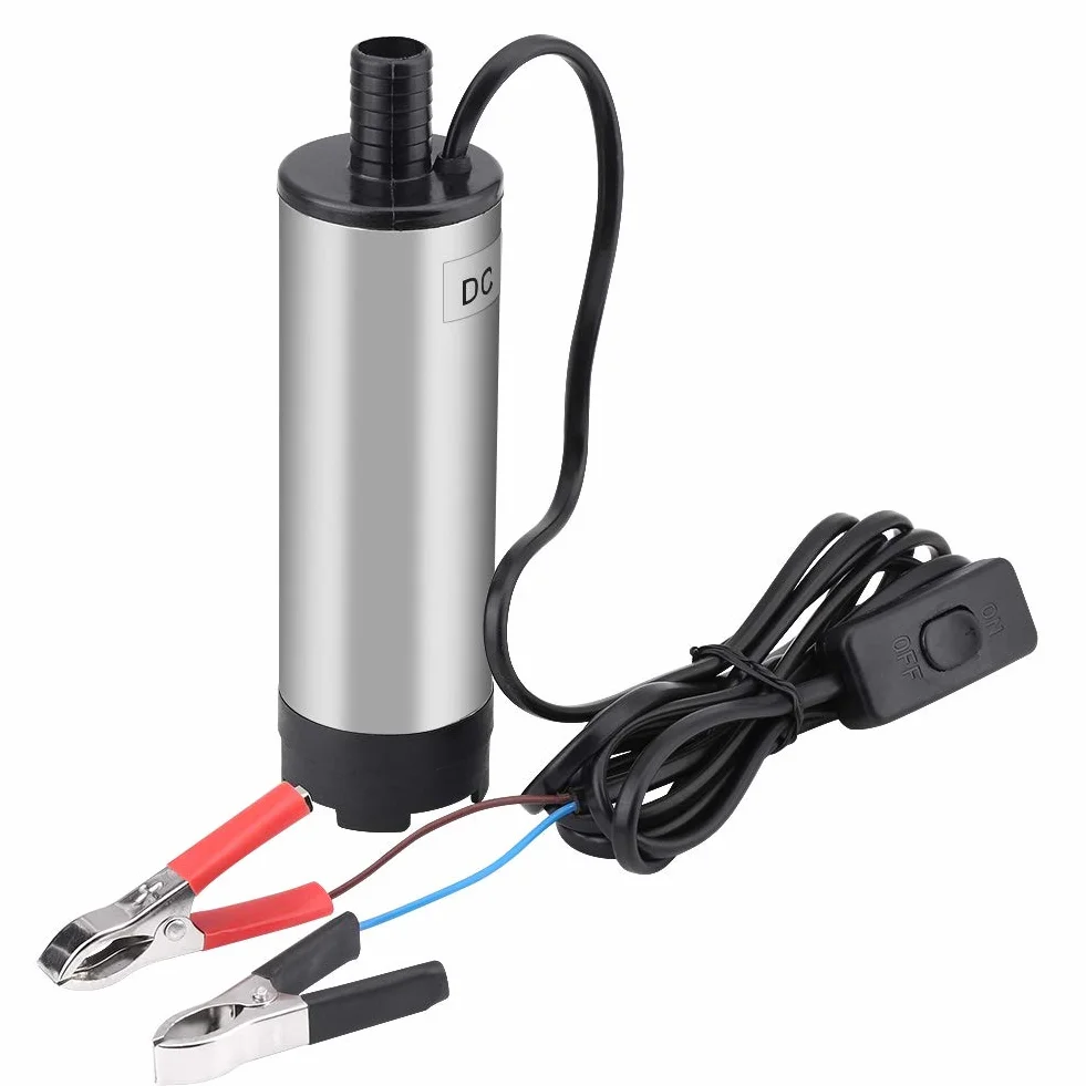 Pompa głębinowa 51 mm, DC 12 V pompa wodna, pompa do napędowego 12 V, samozasysająca, 30 l/min, ze stali nierdzewnej, pompa zanurzeniowa do samochodu, przyczepy kempingowej,