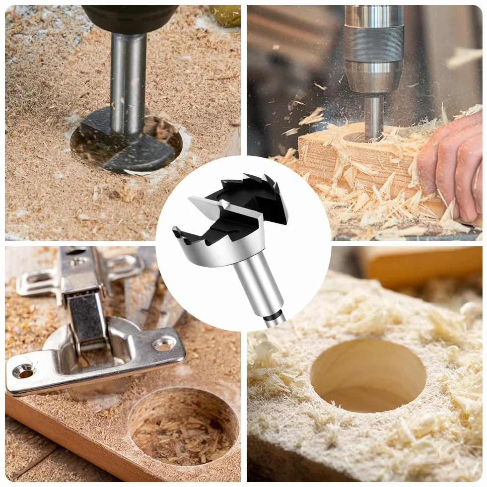 Flintronic Forstner wiertło 10 mm, otwornica z węglików spiekanych, końcówka Forstnera, wiertło do twardego drewna, korka, szyny, sklejki, płyty wiórowej, 10 mm