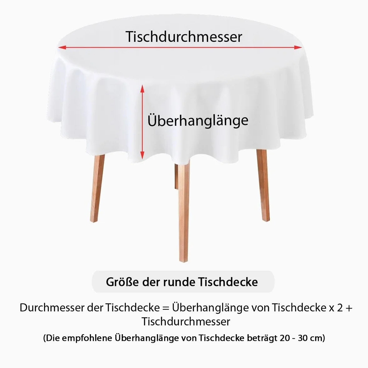 Cozy Home & Living Obrus Biały Okrągły 140 cm, Elegancki Obrus Poliestrowy na Stół, Klasyczna Dekoracja do Kuchni, Jadalni, Restauracji, Kawiarni i Hotelu