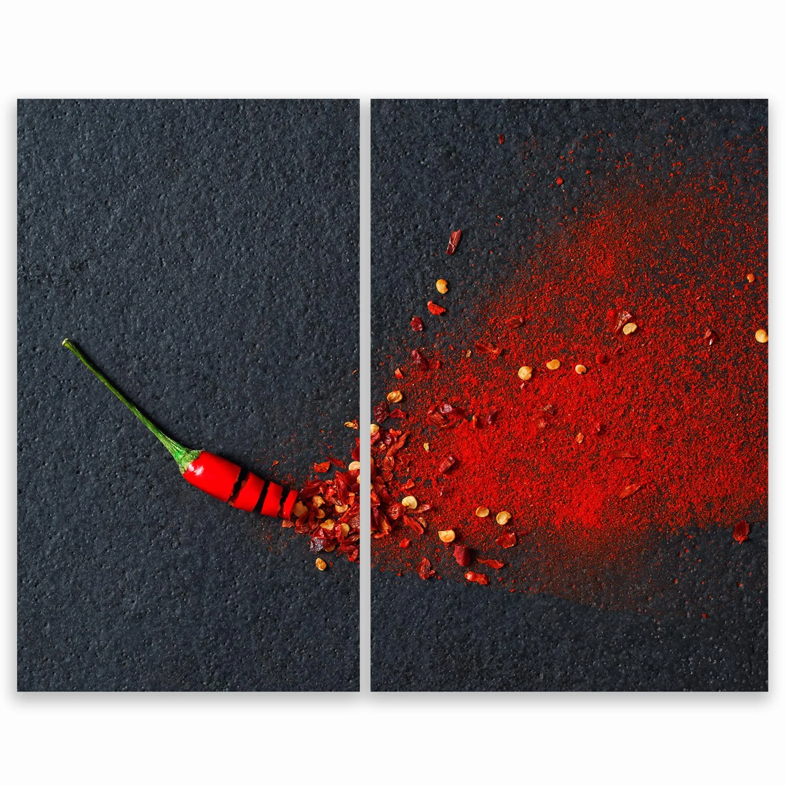Płyta ochronna na kuchenkę ceramiczna 30x52 35x52 cm 2-częściowy chili czerwony