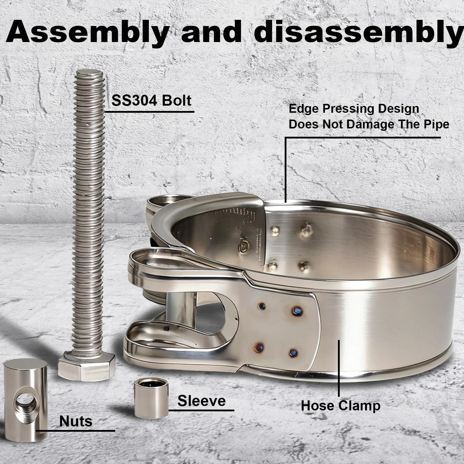 4 sztuki obejmy śrubowe ze stali nierdzewnej 48-51 mm obejmy do węża T Bolt obejmy do rury wydechowej Heavy Duty, antykorozyjne, Quick Release, uniwersalne, pasują do samochodów, statków