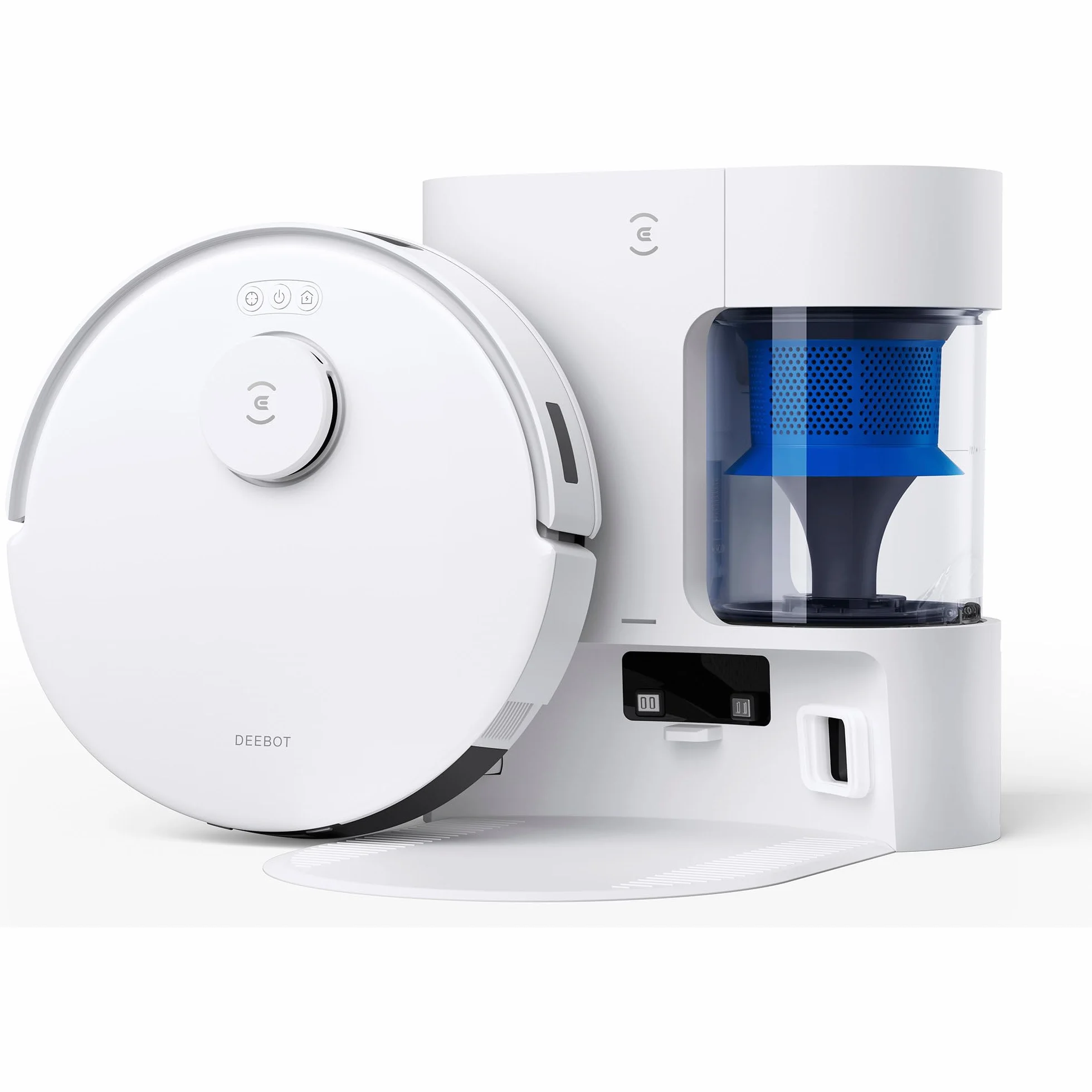 ECOVACS DEEBOT N20 Plus robot odkurzający z funkcją wycierania 8000 Pa bezworkowa stacja PureCyclone 300 minut biały