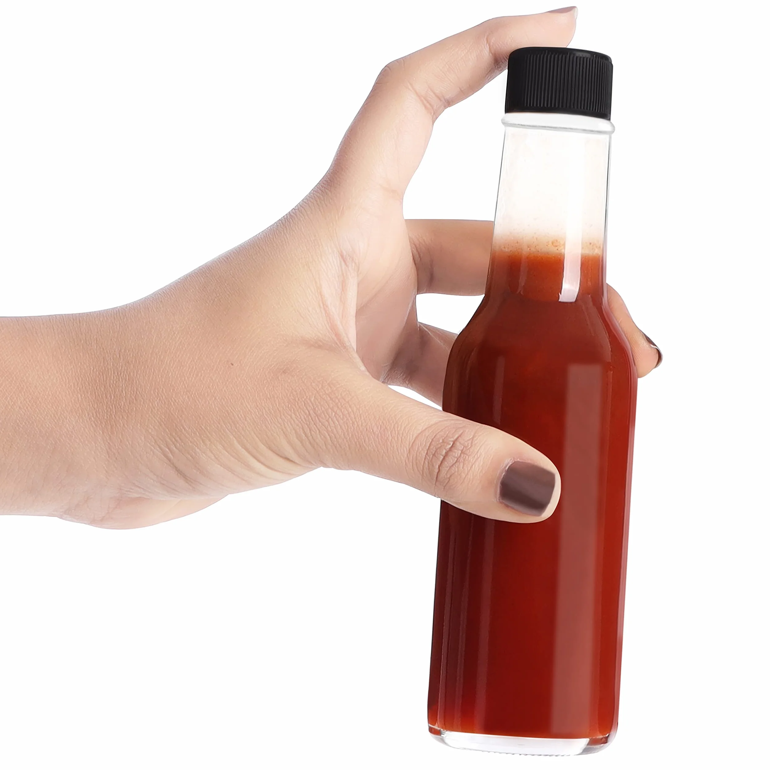 BELLE VOUS Szklane butelki do napełniania 150 ml 12 sztuk zakręcane
