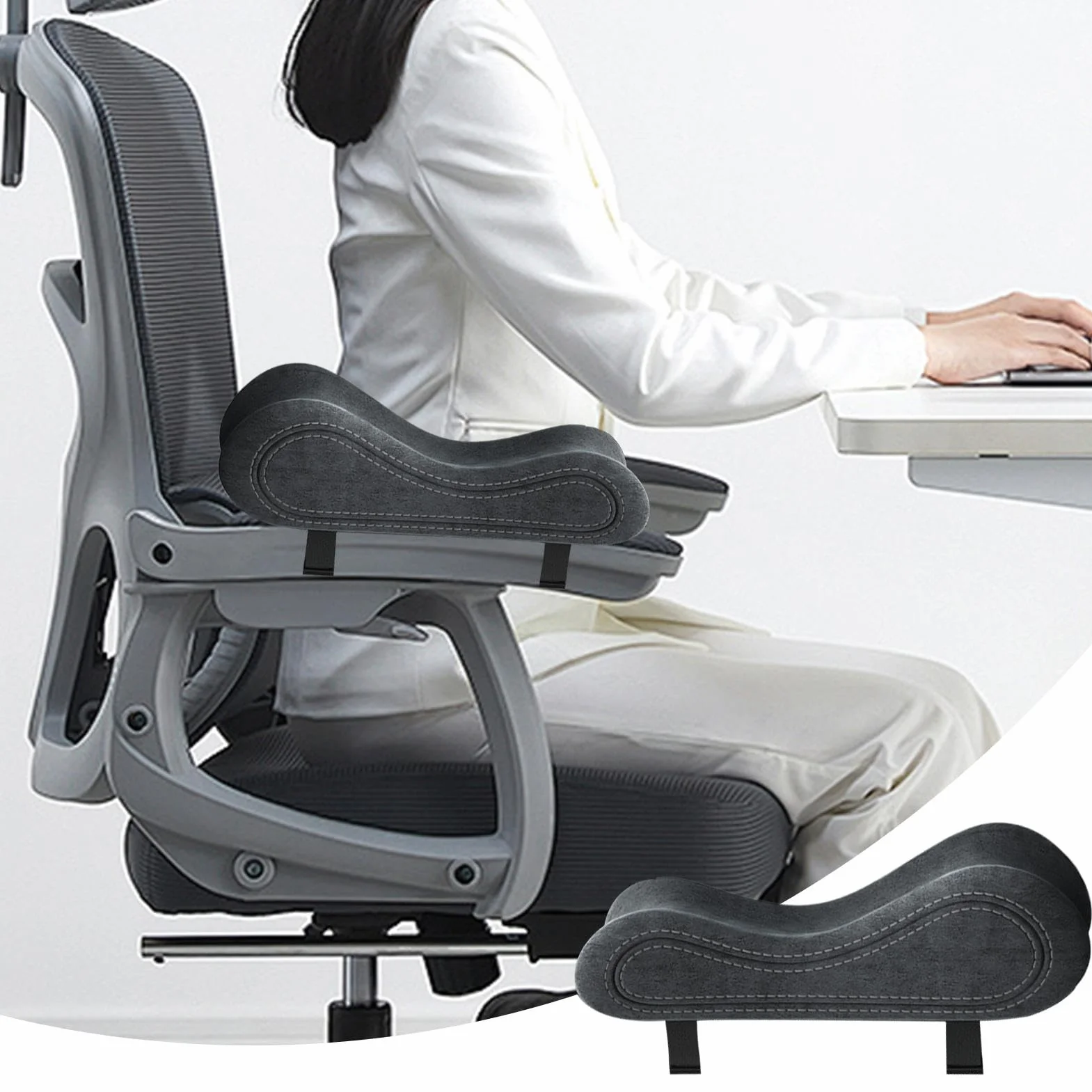 Chair Arm Pads | Chair Arm Rest Pads | Armrest Support Pads | Chair Arm Comfort | Ergonomic Chair Pads | Comfortable Armrest Pads for Most Office Chairs