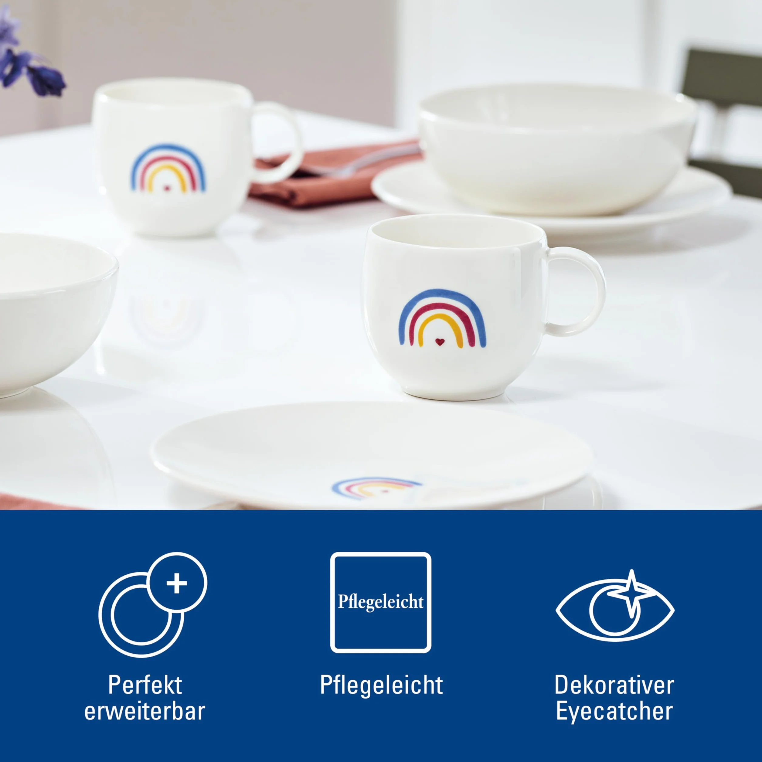 Villeroy & Boch With Love kubek z uchem Be Happy porcelana Premium filiżanka do kawy i herbaty mycie w zmywarce mikrofalowa