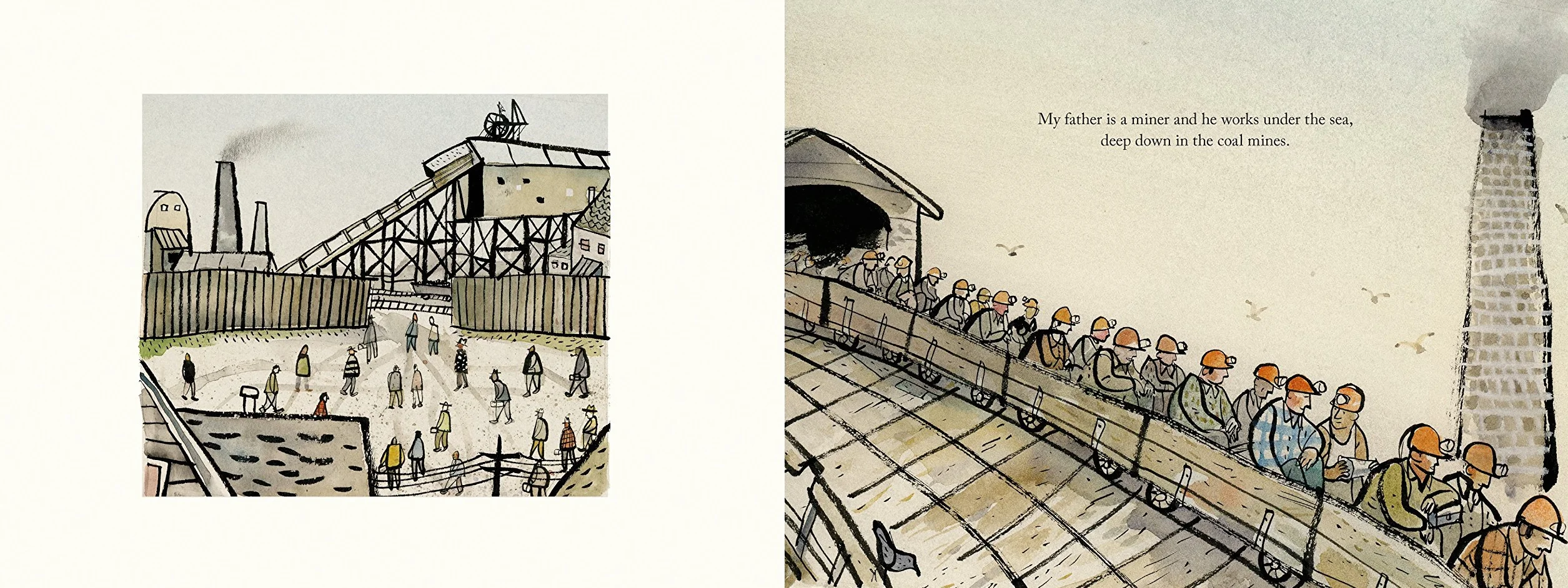 Town Is by the Sea: Winner of the Kate Greenaway Medal for Illustration; a moving story of a child's love and admiration for his father and the precious legacy of family tradition, ages 4+