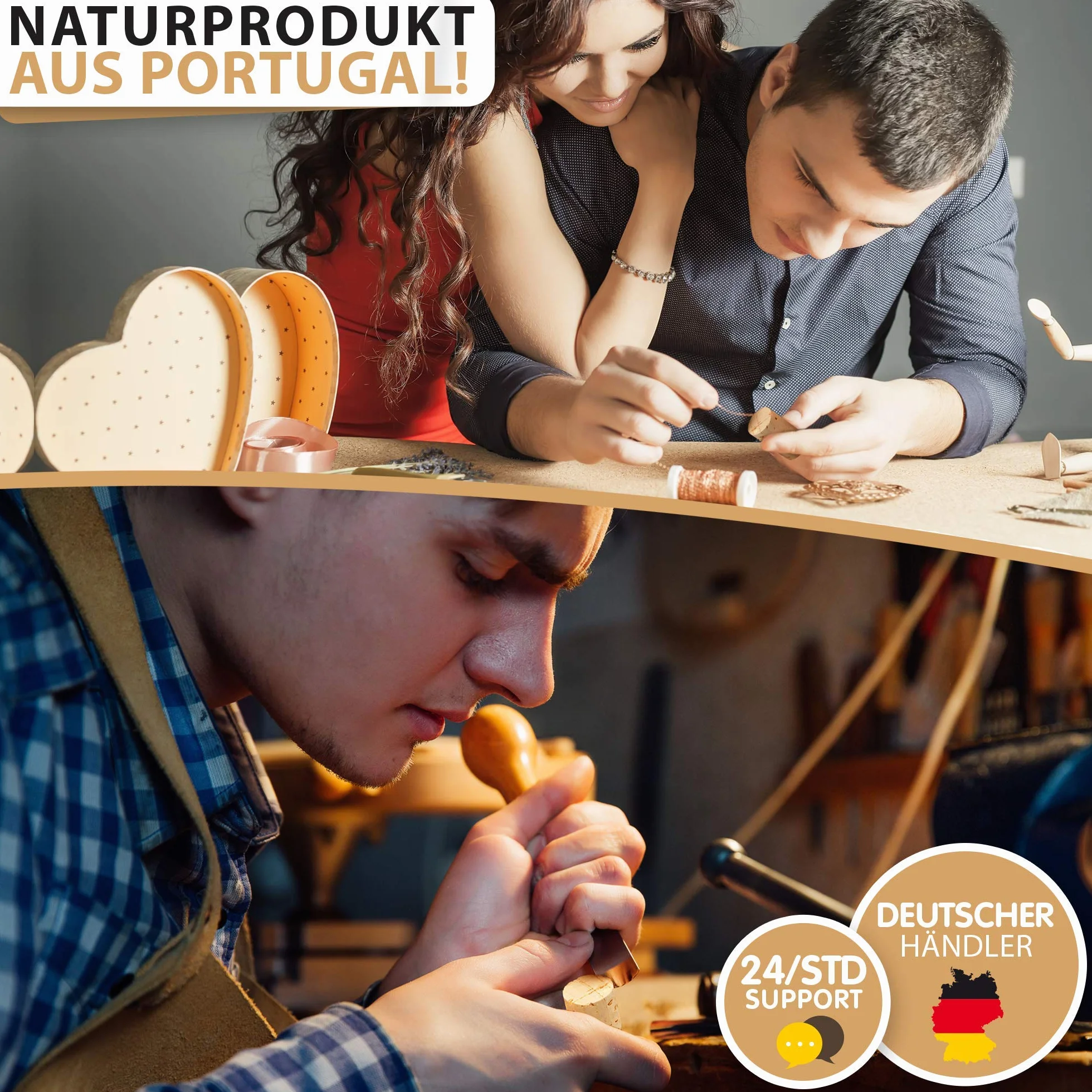 ELES VIDA Korki Do Wina i Butelek - Naturalne Akcesoria Do Majsterkowania i Dekorowania