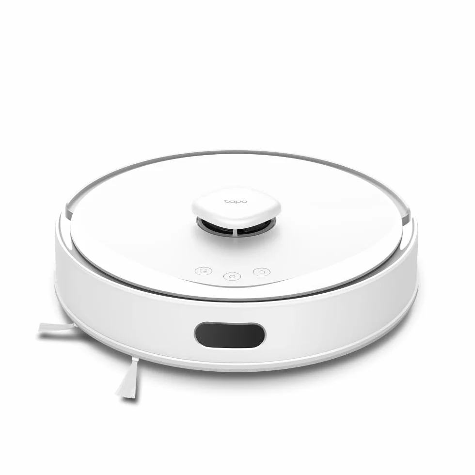 Tapo Robot odkurzający 2 w 1 RV30Max biały, cichy i cienki, bardzo mocny 5300 Pa, nawigacja LiDAR, 150 min autonomia, dywan i sierść zwierząt, sterowanie głosowe