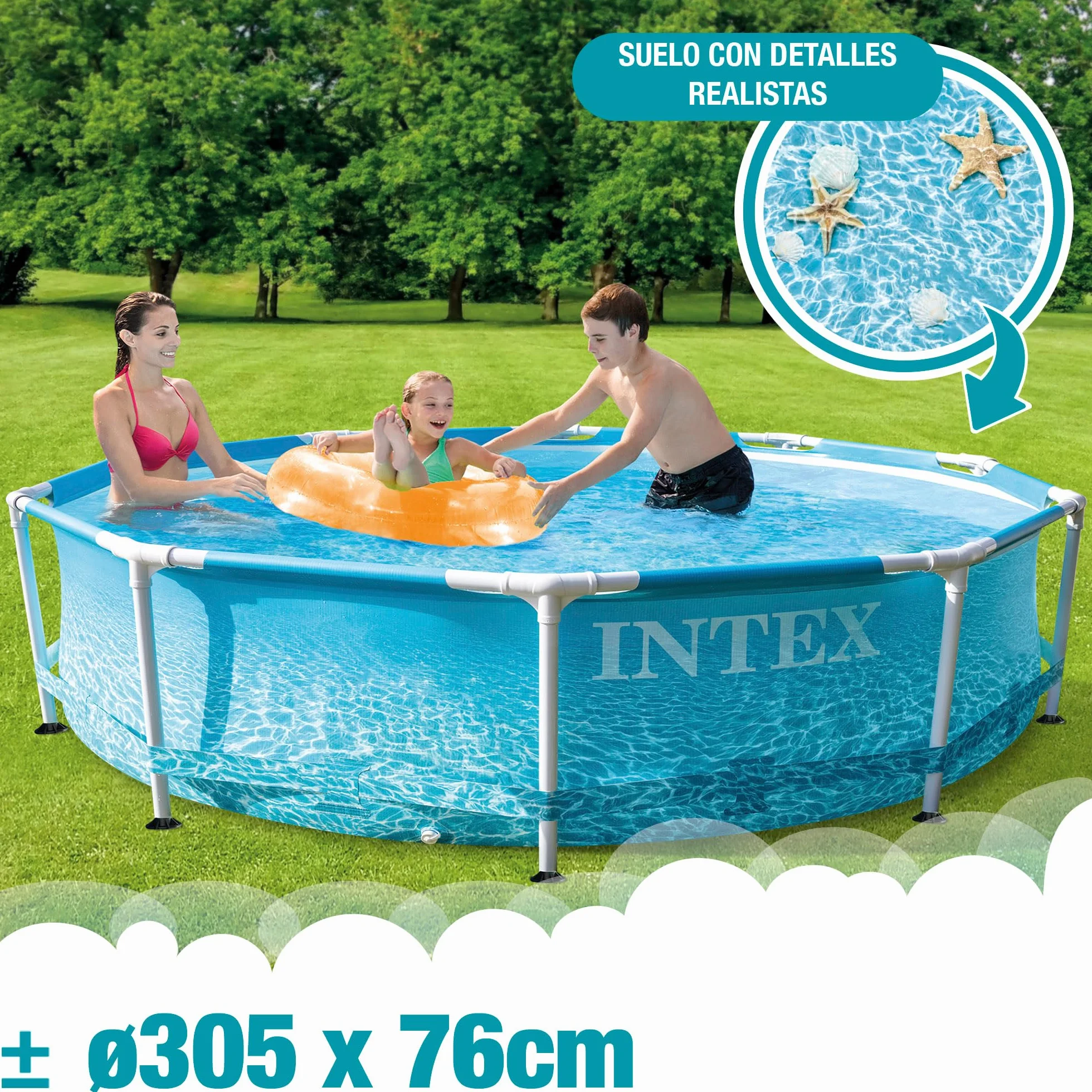 Intex 28206Np Zestaw Basenowy, Niebieski, Ø 305 x 76 cm
