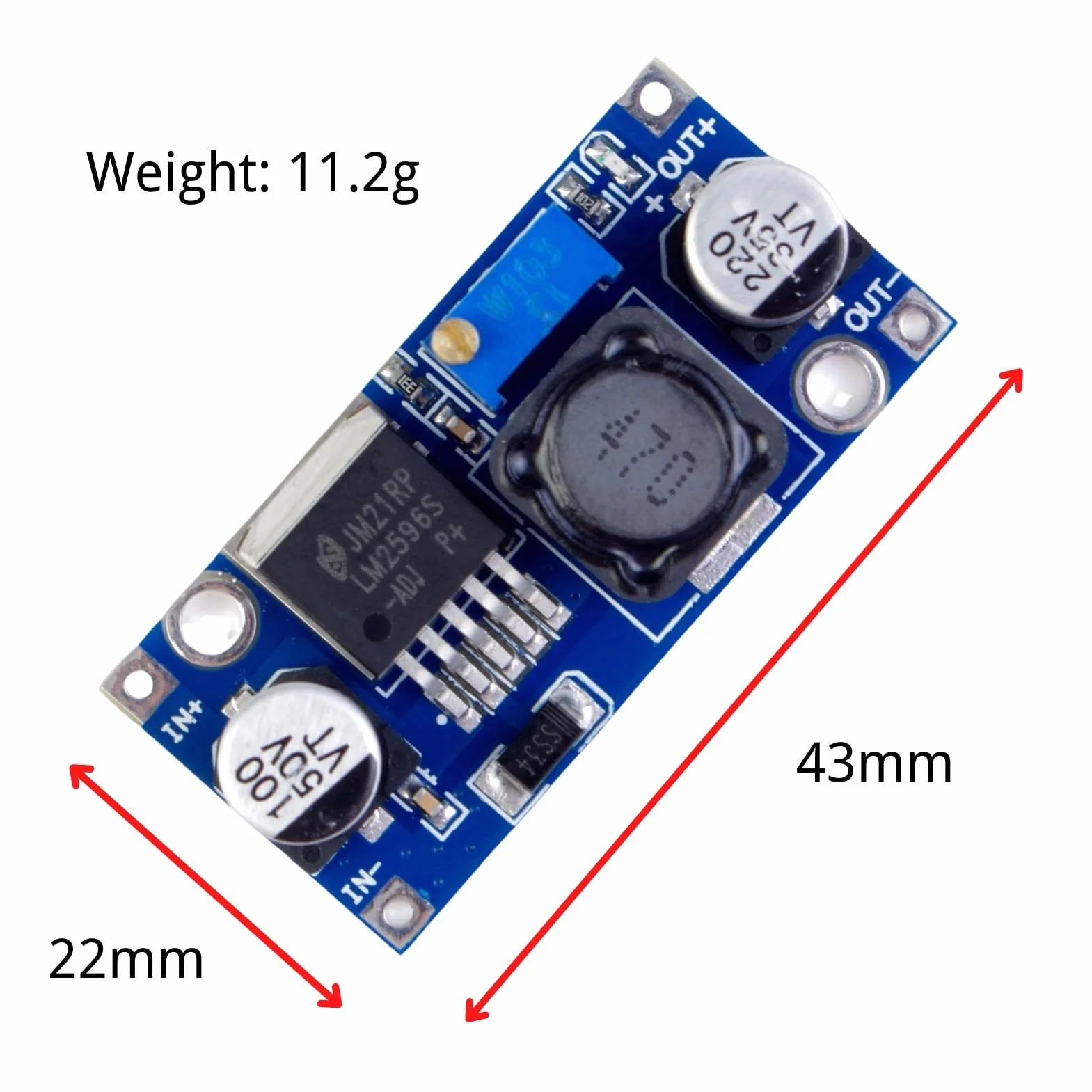 DC-DC Buck Converter 3,5-40 V do 1,25-35 V 3 A Step Down przetwornica napięcia, wysoka wydajność, moduł zasilania (5 sztuk)