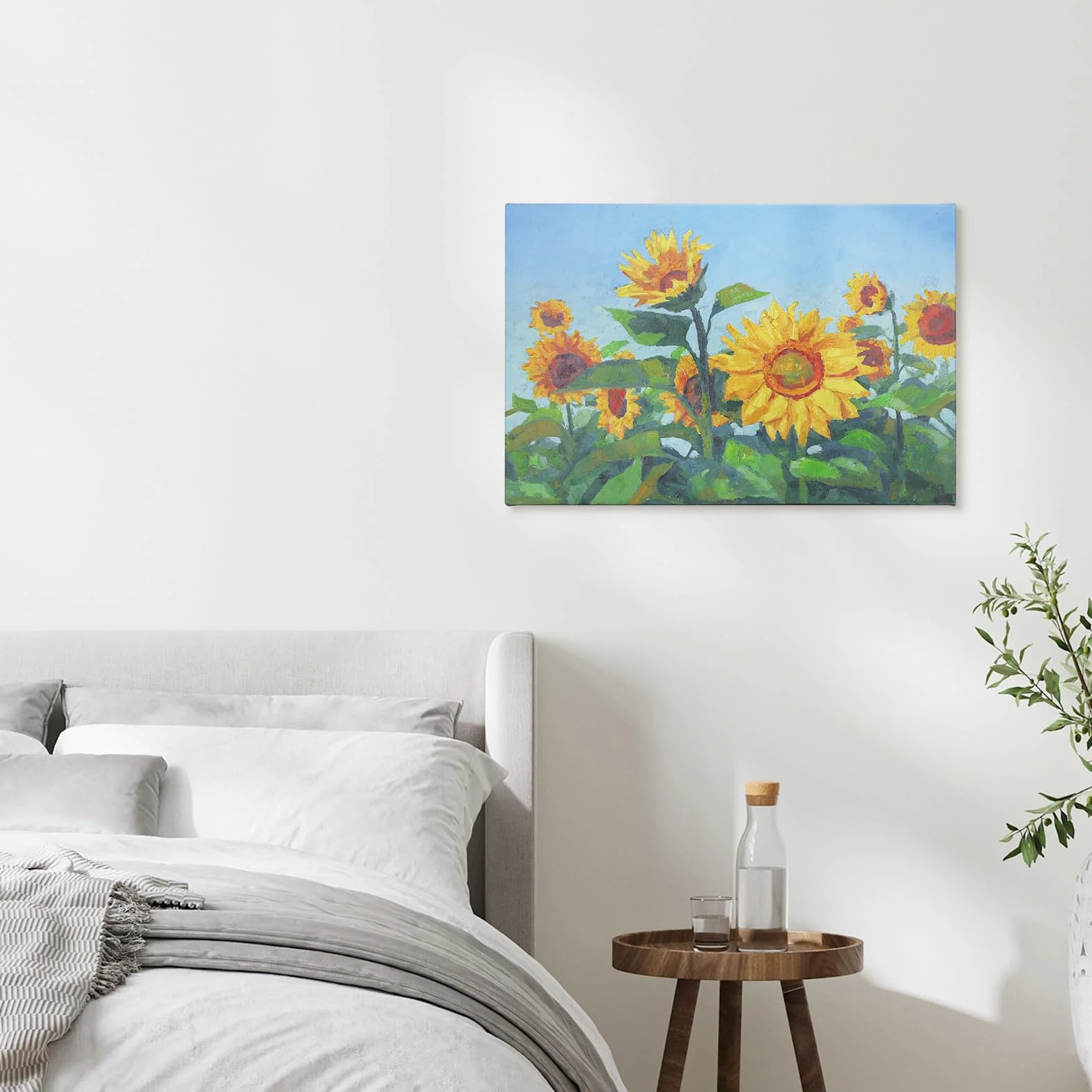 JBER Obraz olejny na płótnie 3D, sypialnia, salon, dekoracja stołu, piękny prezent, obraz olejny na płótnie - 60 x 40 cm (kwiat-02)