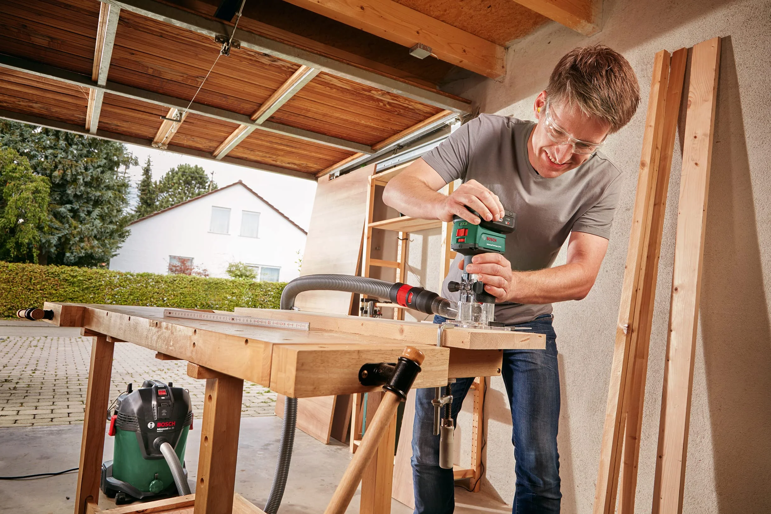 Bosch Accessories 1 x prowadnica równoległa (do Advanced TrimRouter 18V-8, akcesoria frezarka)