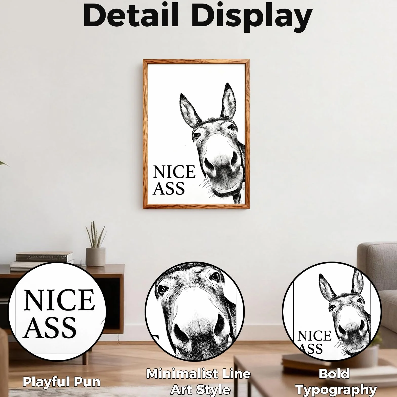 2 sztuki ścienne w łazience, plakat do łazienki, czarno-białe sentencje, dekoracja ścienna, obrazy do łazienki, czarno-białe, dekoracja WC, osiołek do toalety, toalety dla gości lub łazienki (DIN A4