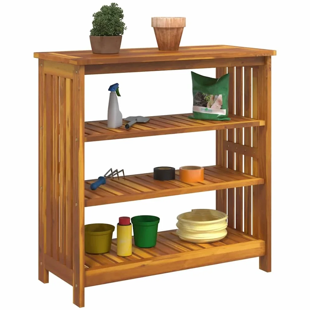 vidaXL Szafka ogrodowa Naturalny 90 x 40 x 90cm Lite Drewno Akacji, Ogród i taras, prostokątny, solidny kredens z akacji, nowoczesny, na narzędzia, meble odporne na warunki