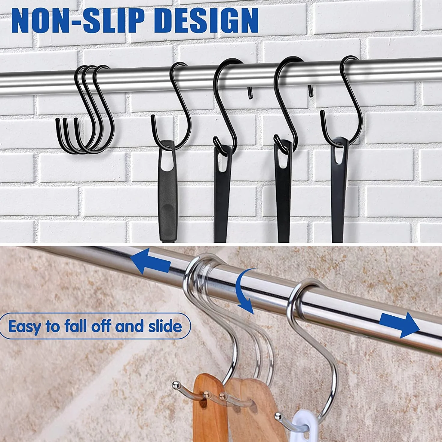 Bolatus 12 sztuk haków S dużych, 15 cm, obciążenie do 20 kg, haki wiszące w kształcie litery S, czarne, do dużych obciążeń, metalowe haki antykorozyjne, do kuchni, łazienki, sypialni, biura, haki ze