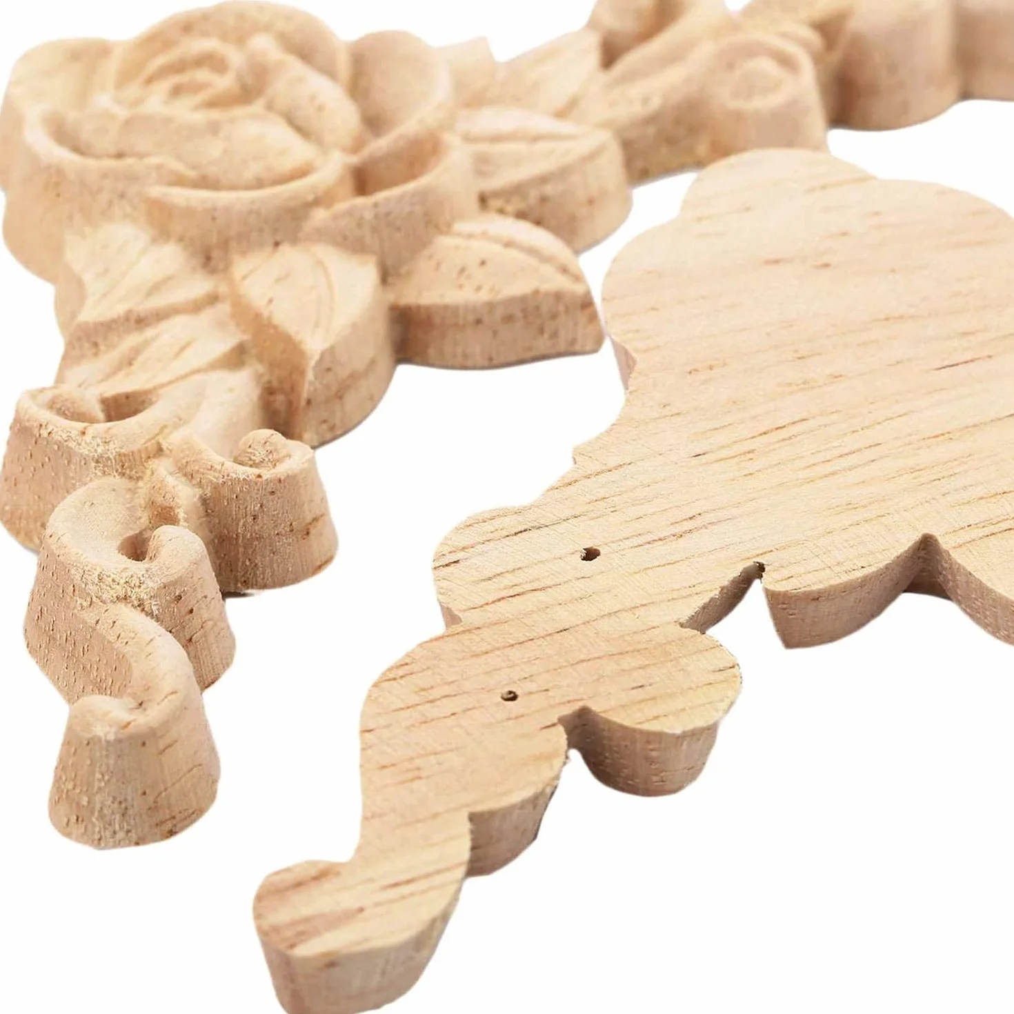TABL 10 Pcs Carved Wall Decor Carved Applique Decorative for Furniture Door Cabinet Bed Decorations