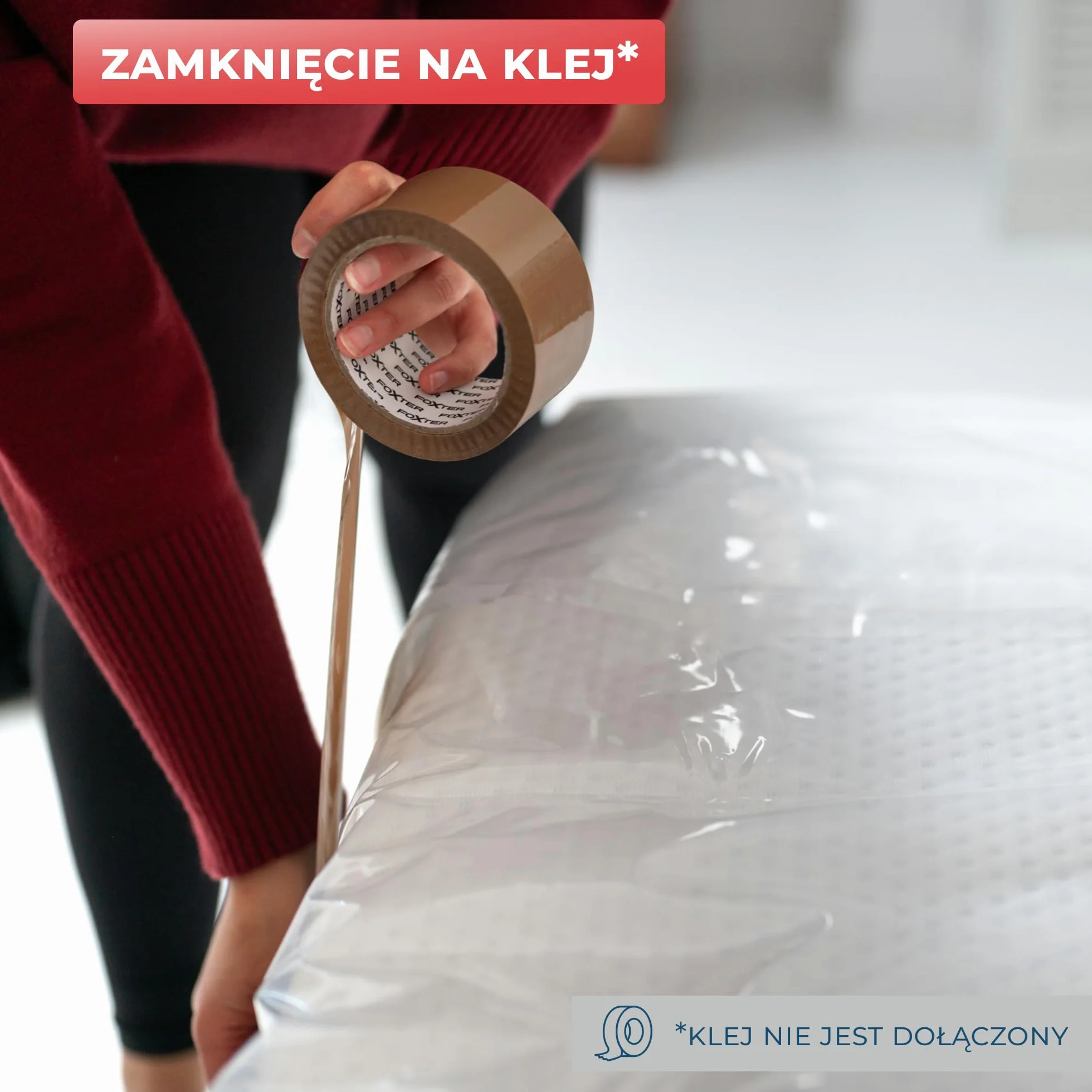 WRAPPYBAG – Plastikowy Pokrowiec Ochronny na Materac – Torba do Przechowywania z Zakładką – do Przeprowadzki, Magazynowania i Transportu – 160 x 200 cm - 2 szt.