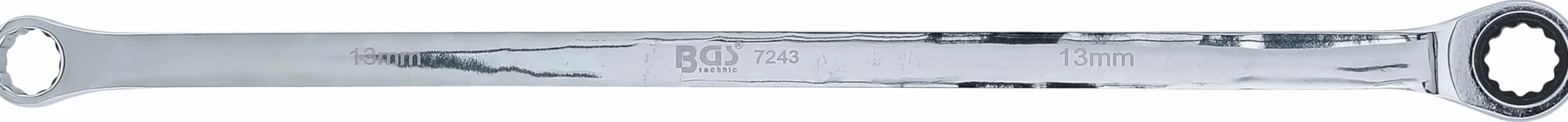 BGS 7243 | Klucz oczkowy z grzechotką i bez grzechotki | wersja bardzo długa | 13 mm