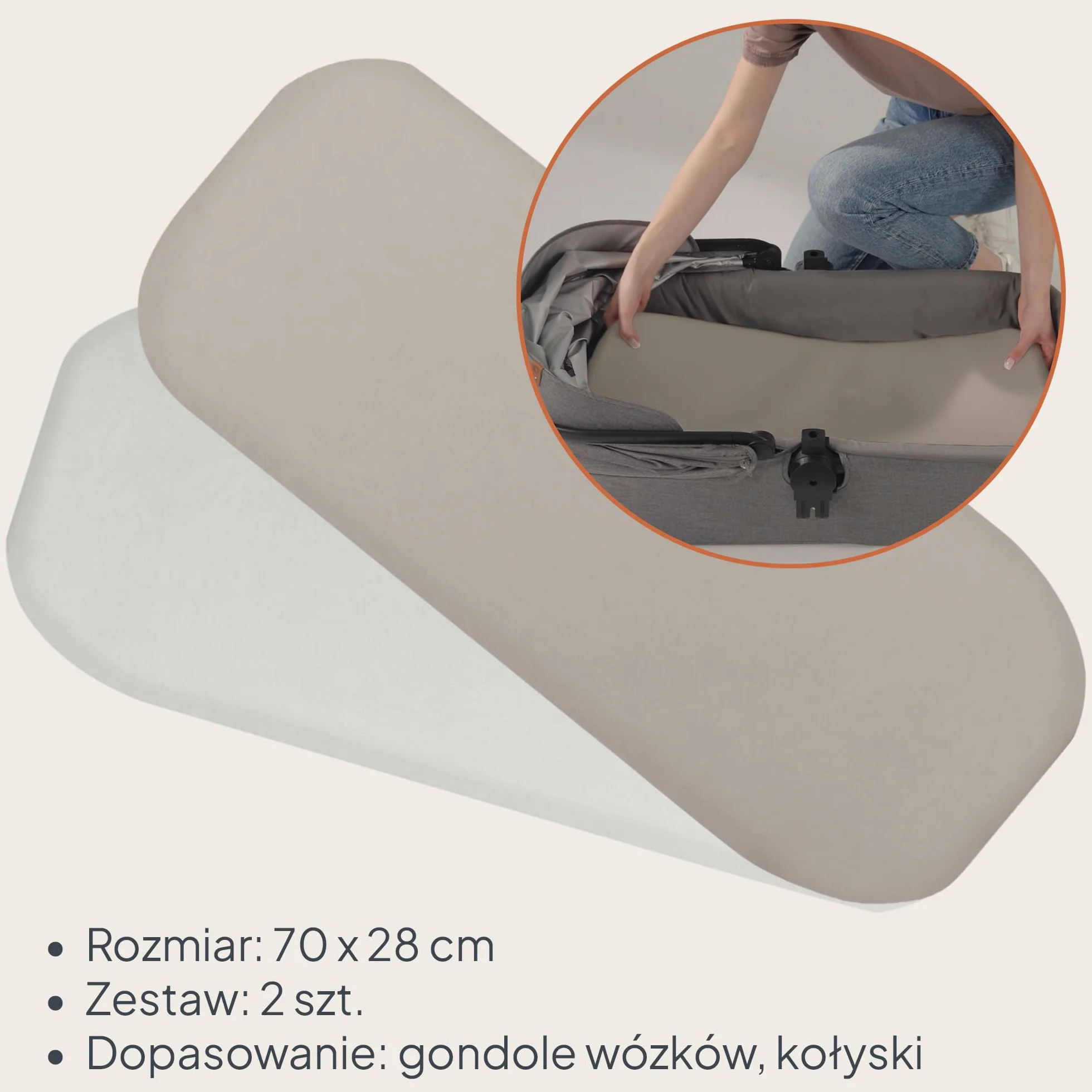 LIONELO Prześcieradło Bambusowe z Gumką 70x28 cm, Zestaw 2 szt. Niemowlęce, Do Gondoli i Kołyski, Naturalny materiał, Oddychające i Miękkie, Przyjazne dla Skóry, Bamboo Sheet