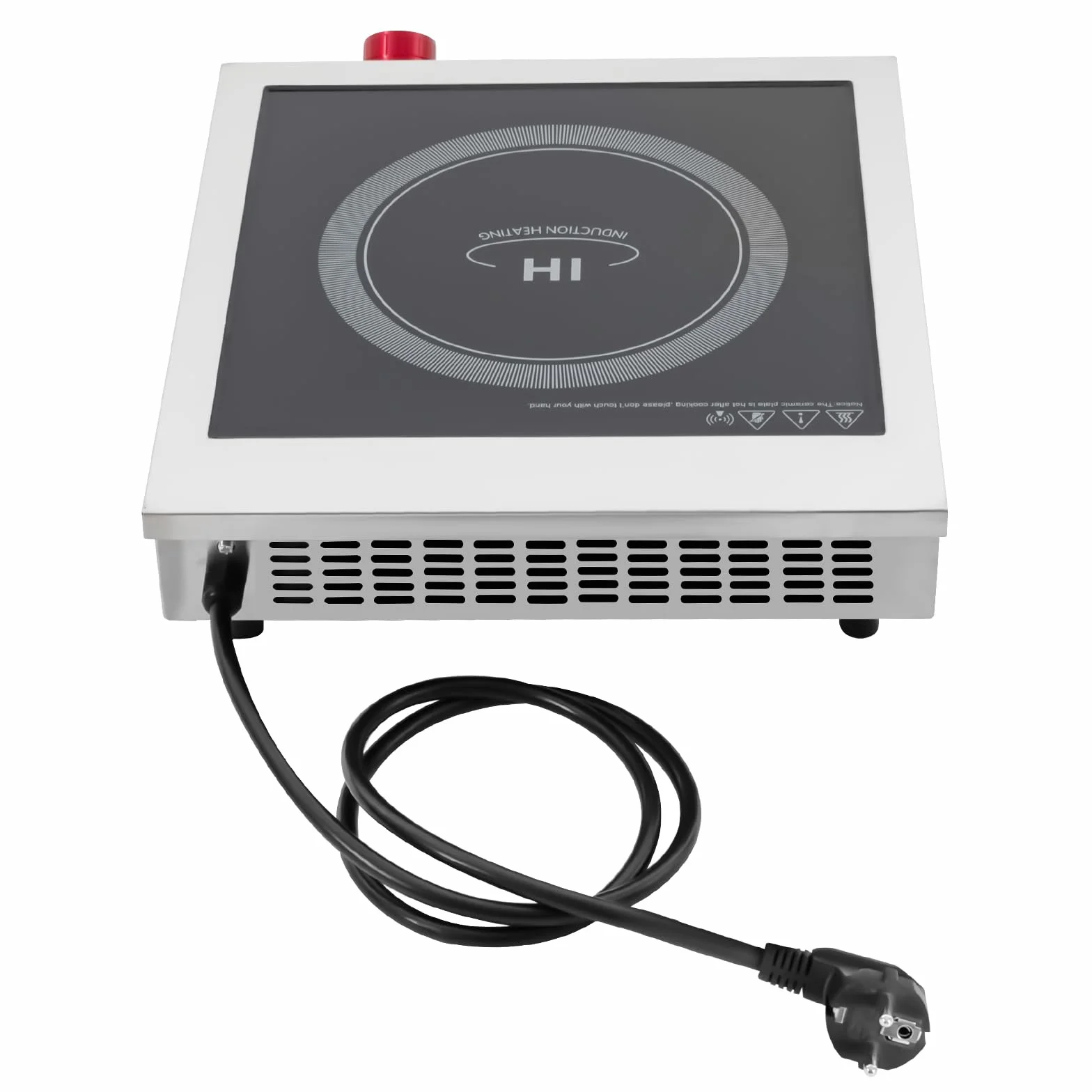 Kuchenka indukcyjna komercyjna 3500 W z wyświetlaczem LED, 10-stopniowa regulacja temperatury, czarny panel kryształowy