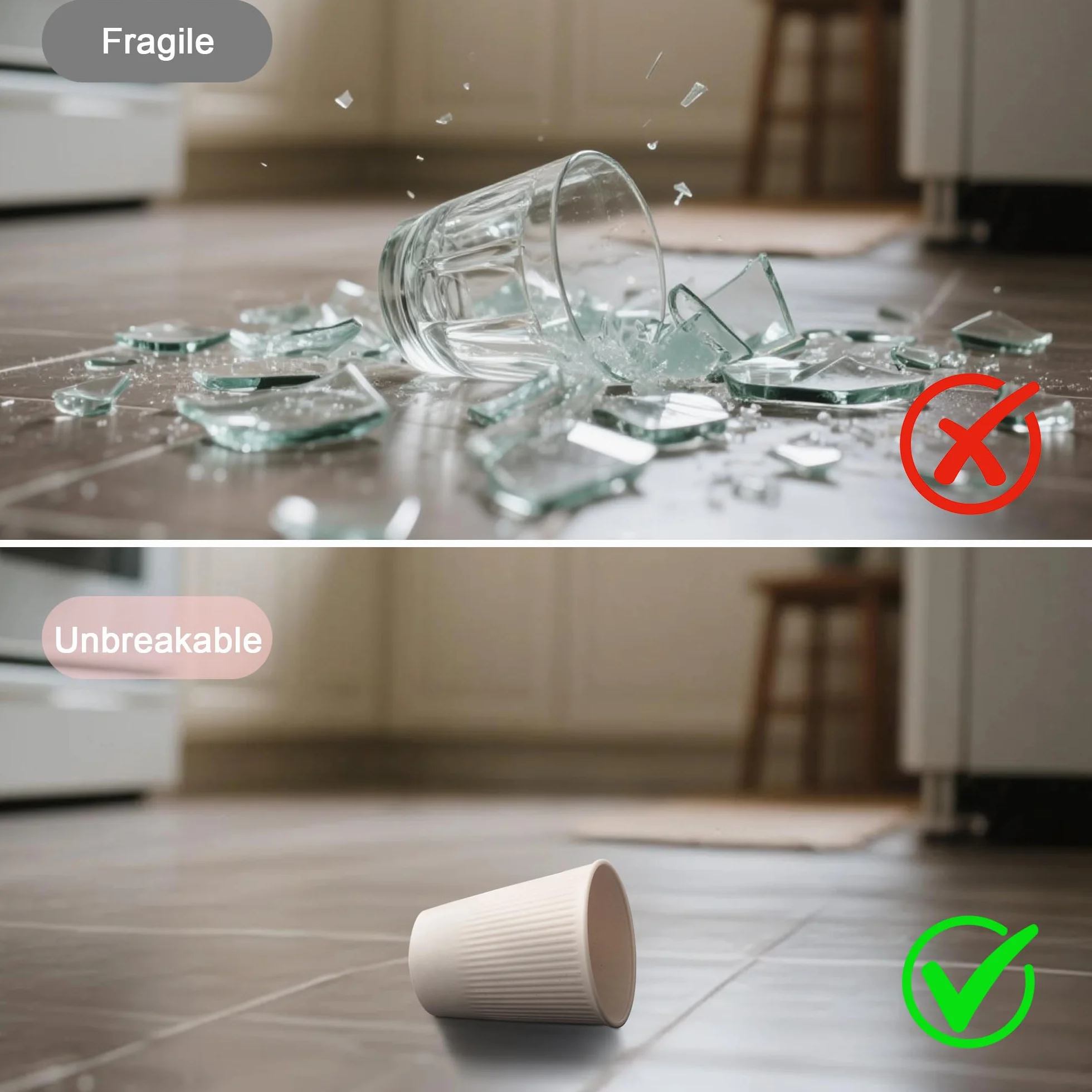 Plastikowe szklanki 8-Pack Zestaw żywe kolory Bezpieczne do picia dla dzieci i dorosłych