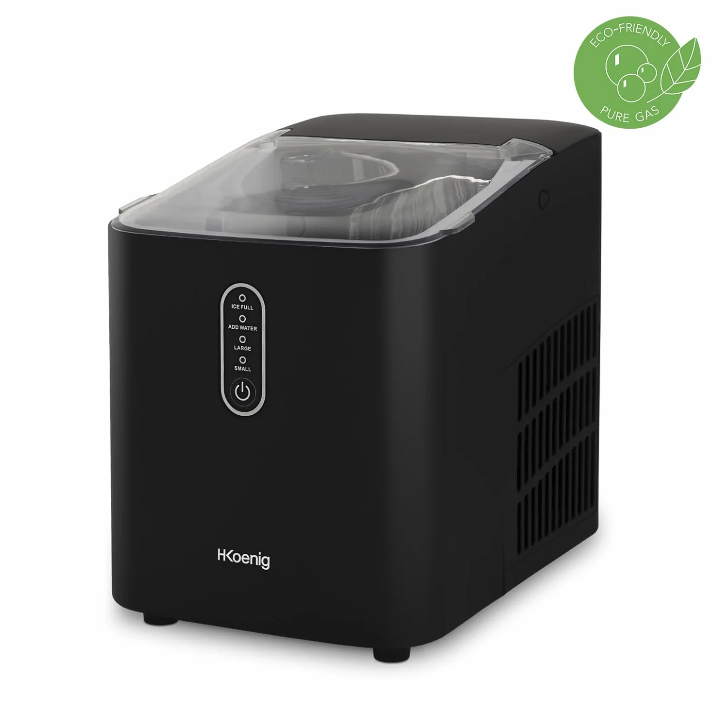 H.Koenig KUB14 automatyczna kostkarka do lodu, 12 kg/24h, 2 rozmiary, 1 L, 7 min, przenośna